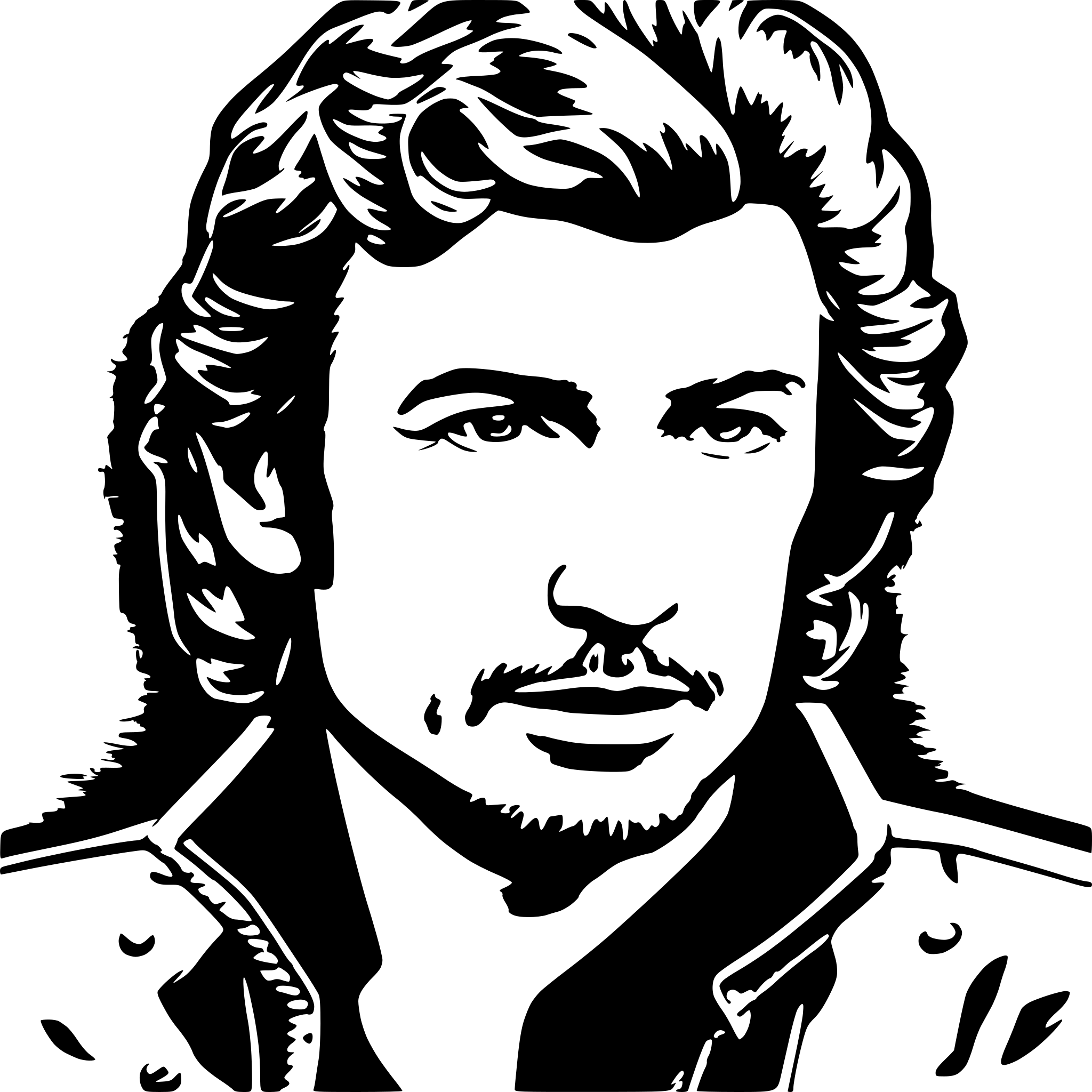 AI-generated SVG of 'johnny hallyday'