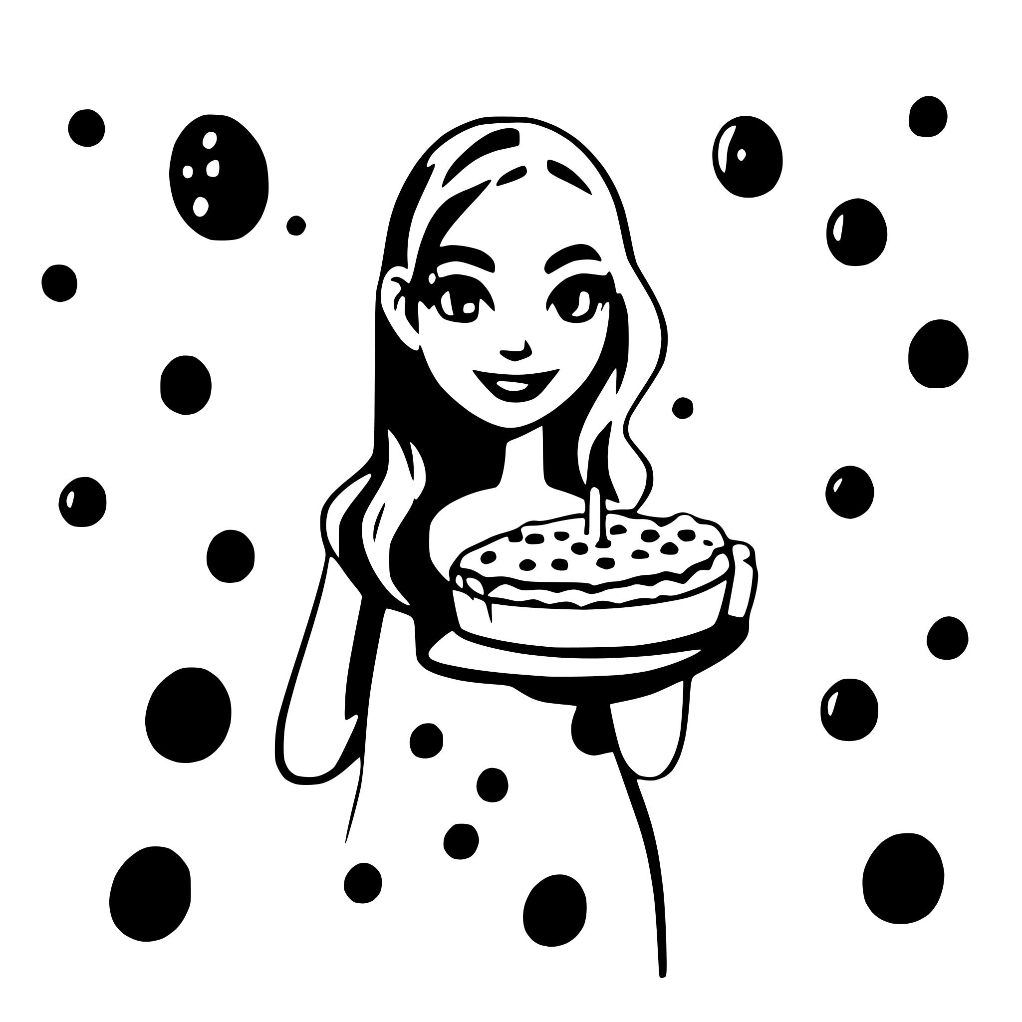 AI-generated SVG of a confetti nonoverlaping dots