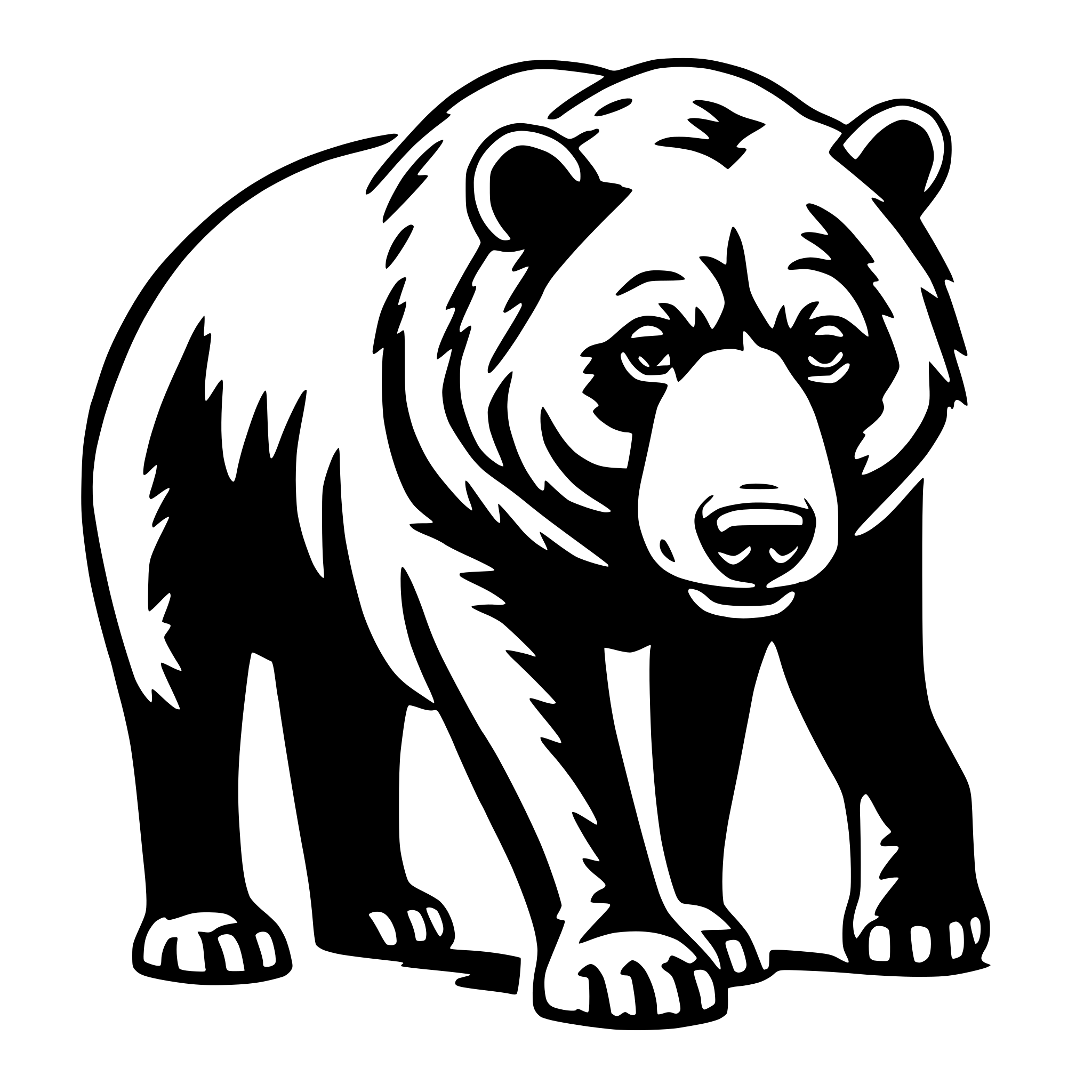 AI-generated SVG of 'grizzly bear'