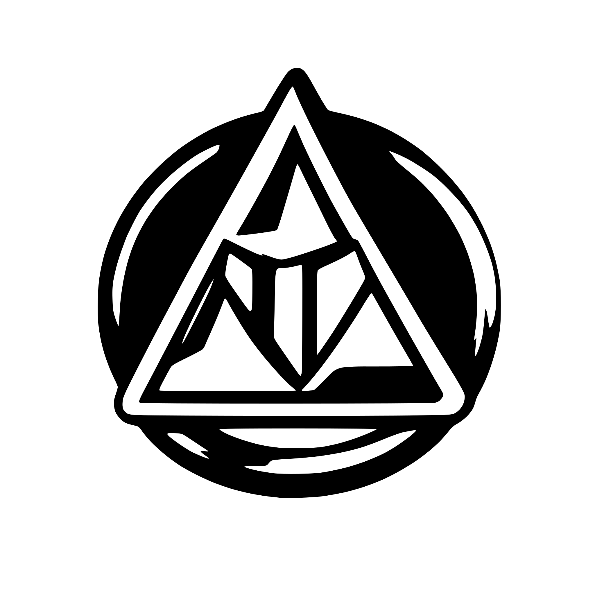 AI-generated SVG of a philosopher's stone logo with a circle a square and triangle