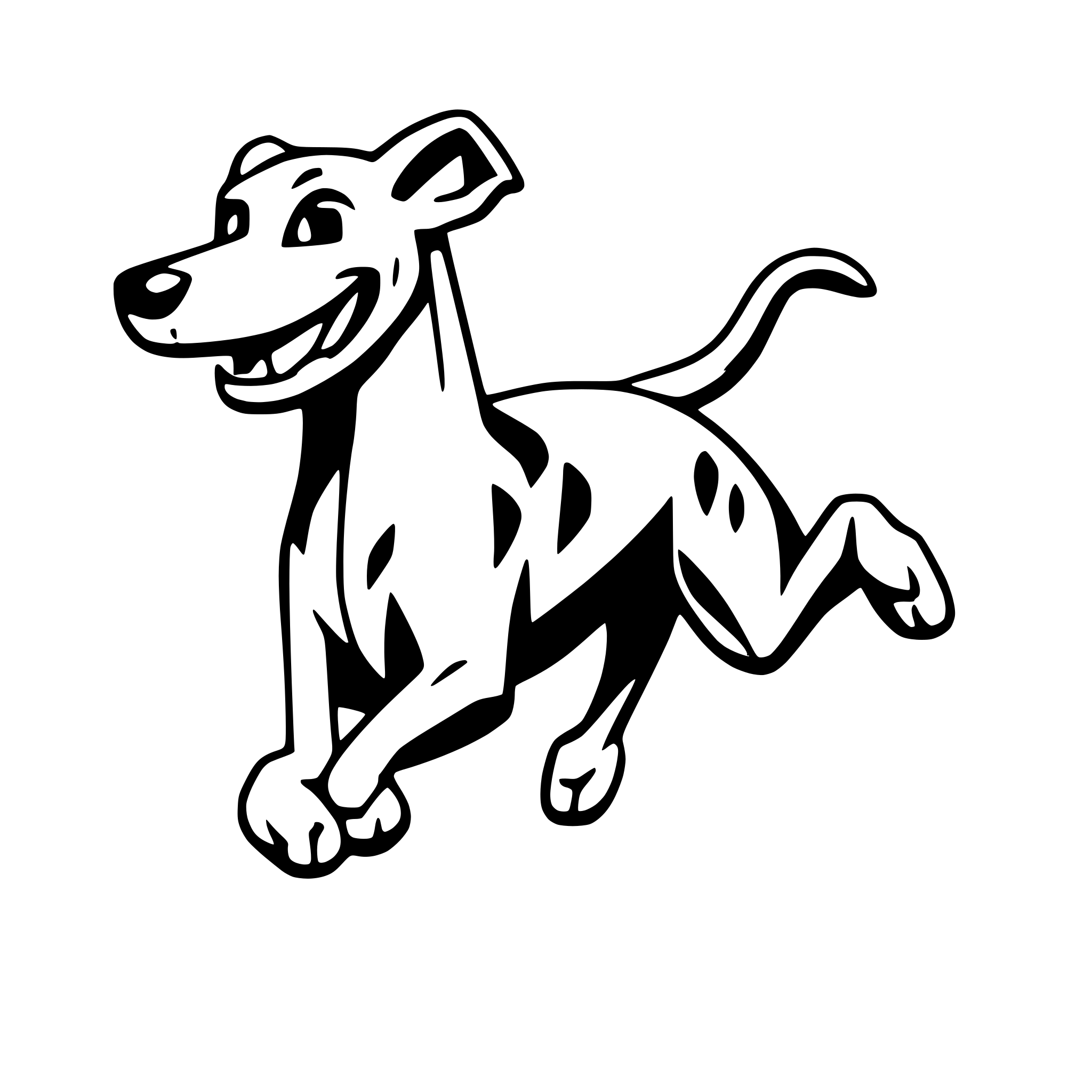 AI-generated SVG of a A greyhound that is running