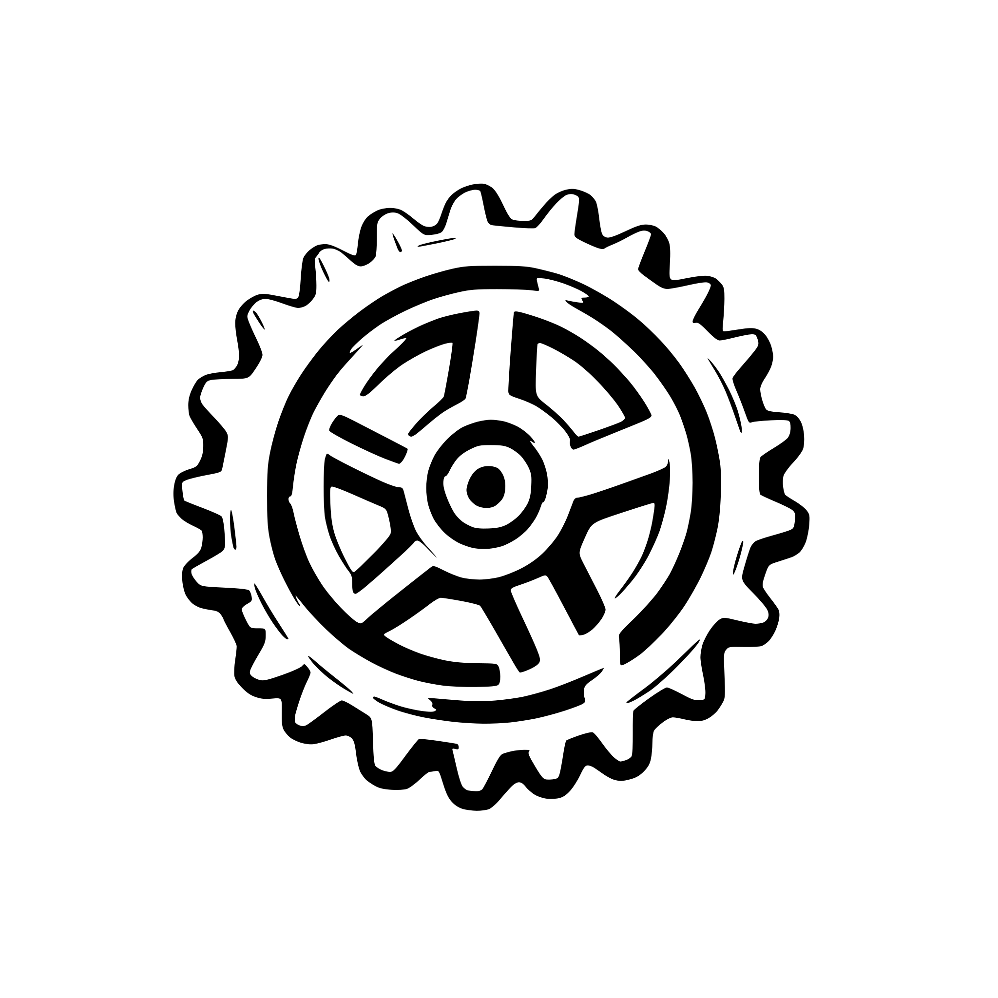 AI-generated SVG of a gear wheel, simple, minimalstic, modern, IT