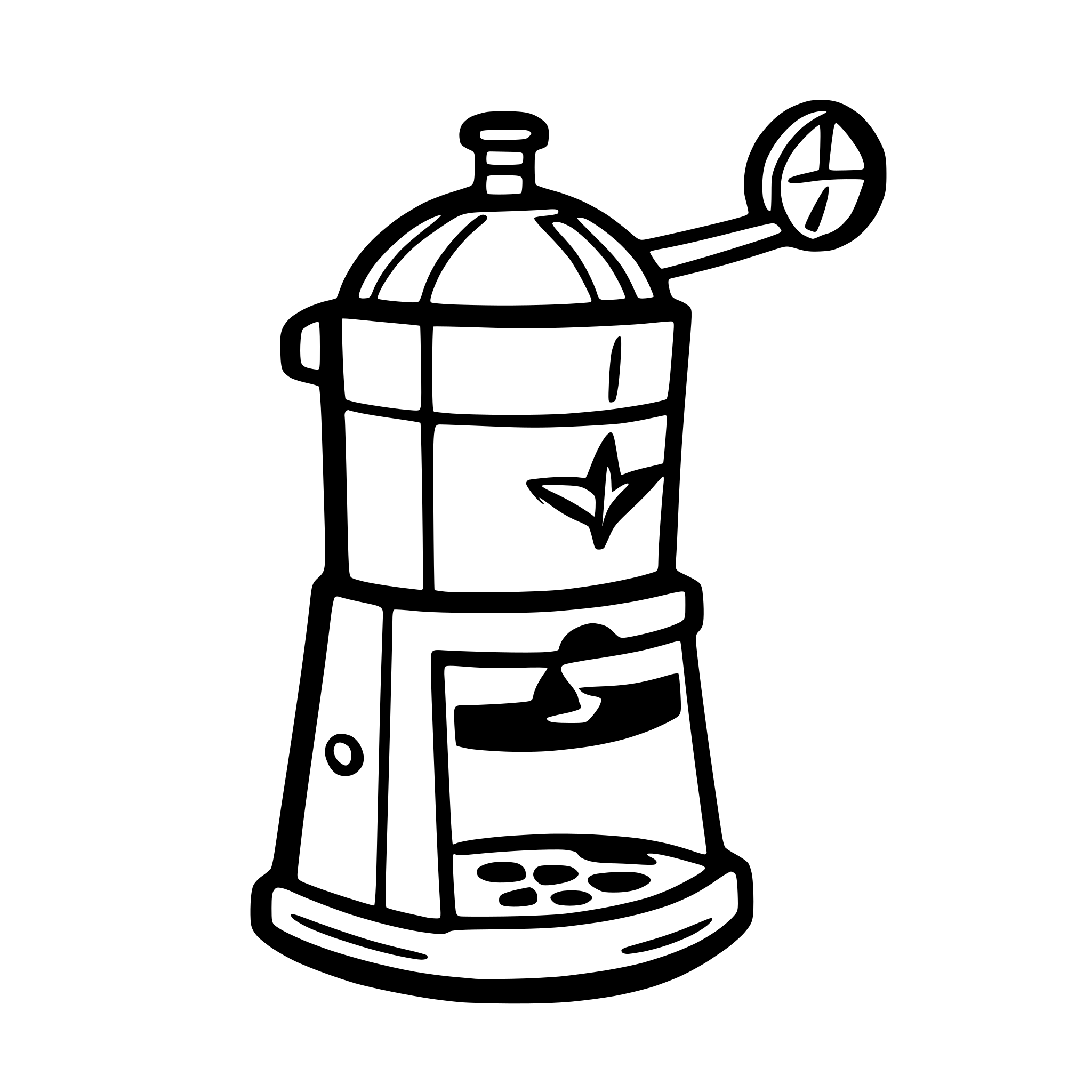 AI-generated SVG of 'funny looking coffee grinder'