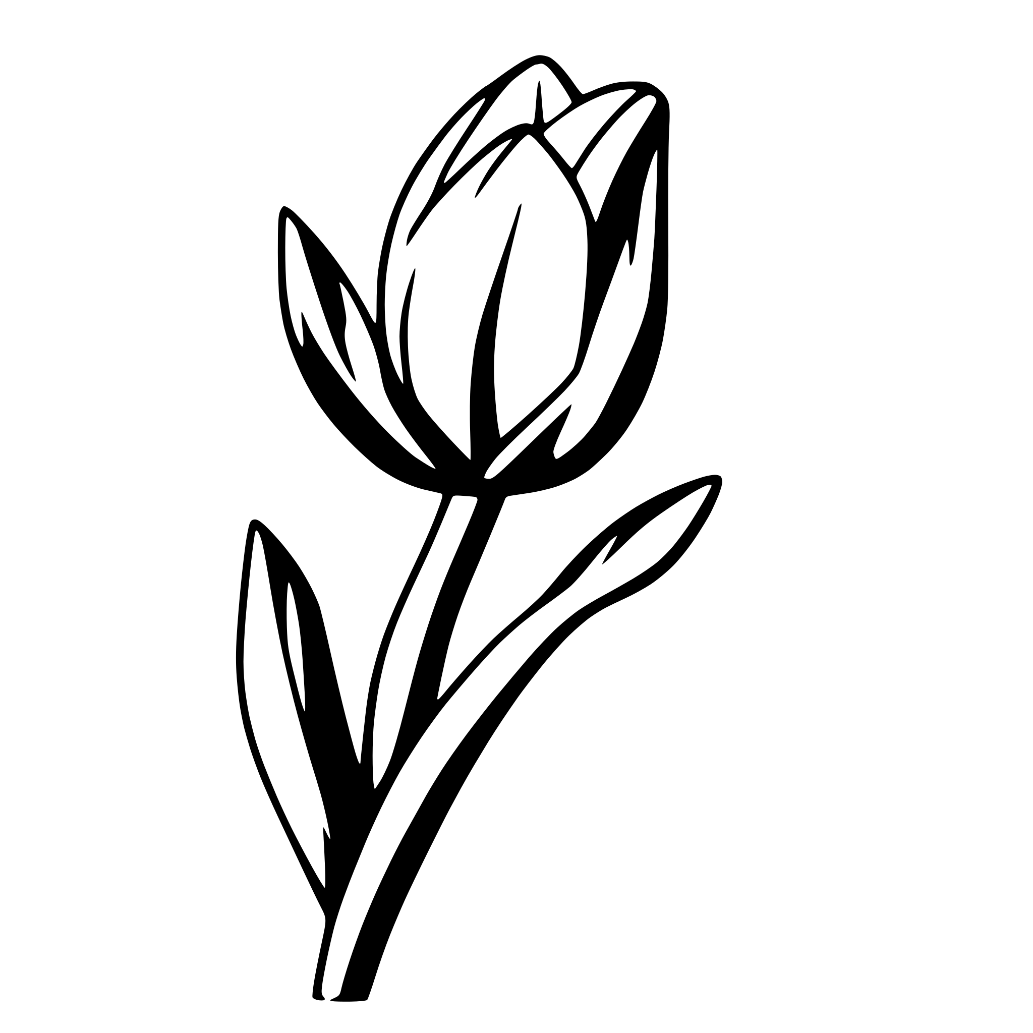 AI-generated SVG of 'A beautiful tulip'