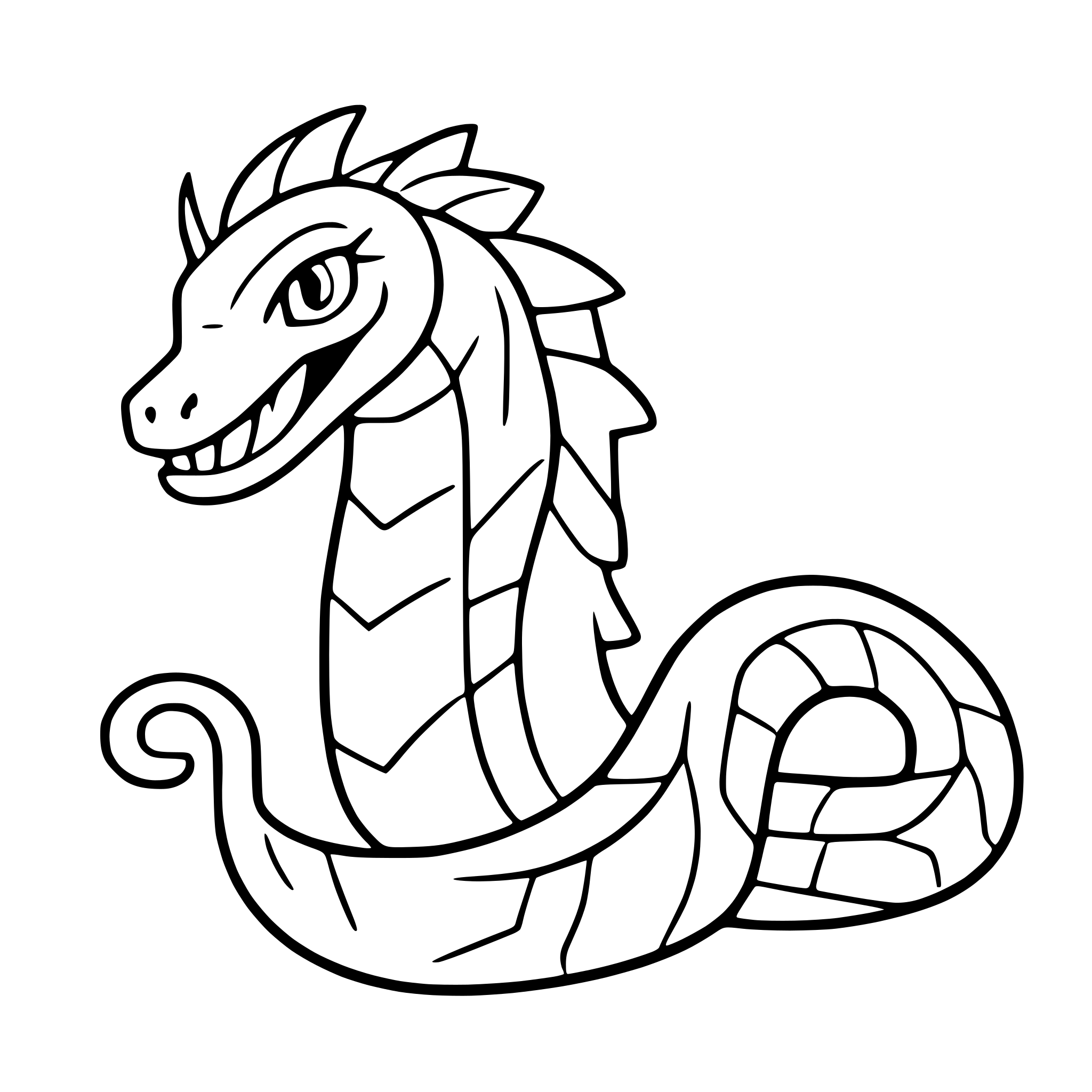 AI-generated SVG of 'serpent biting its own tail'