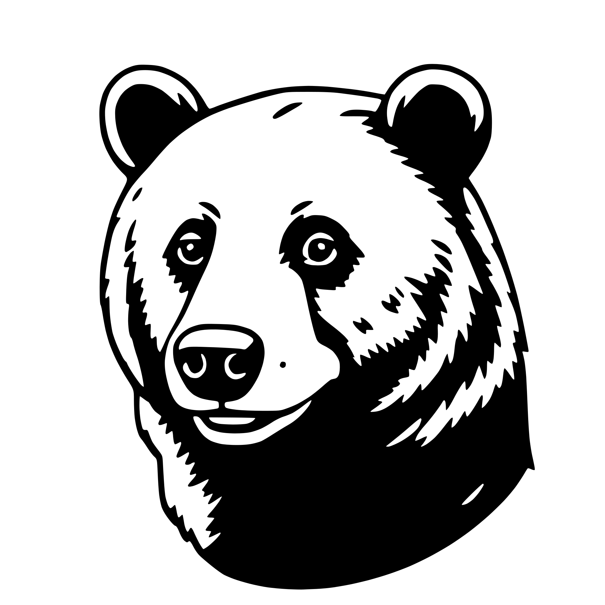 AI-generated SVG of a brown bear