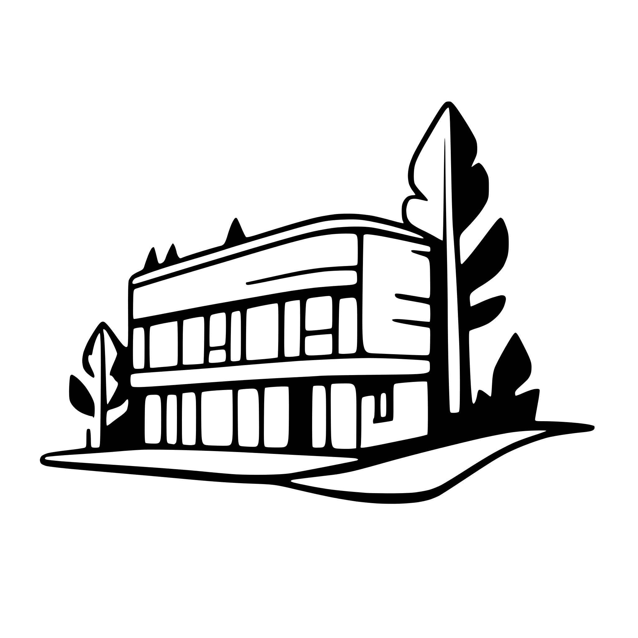 AI-generated SVG of 'forest road building'