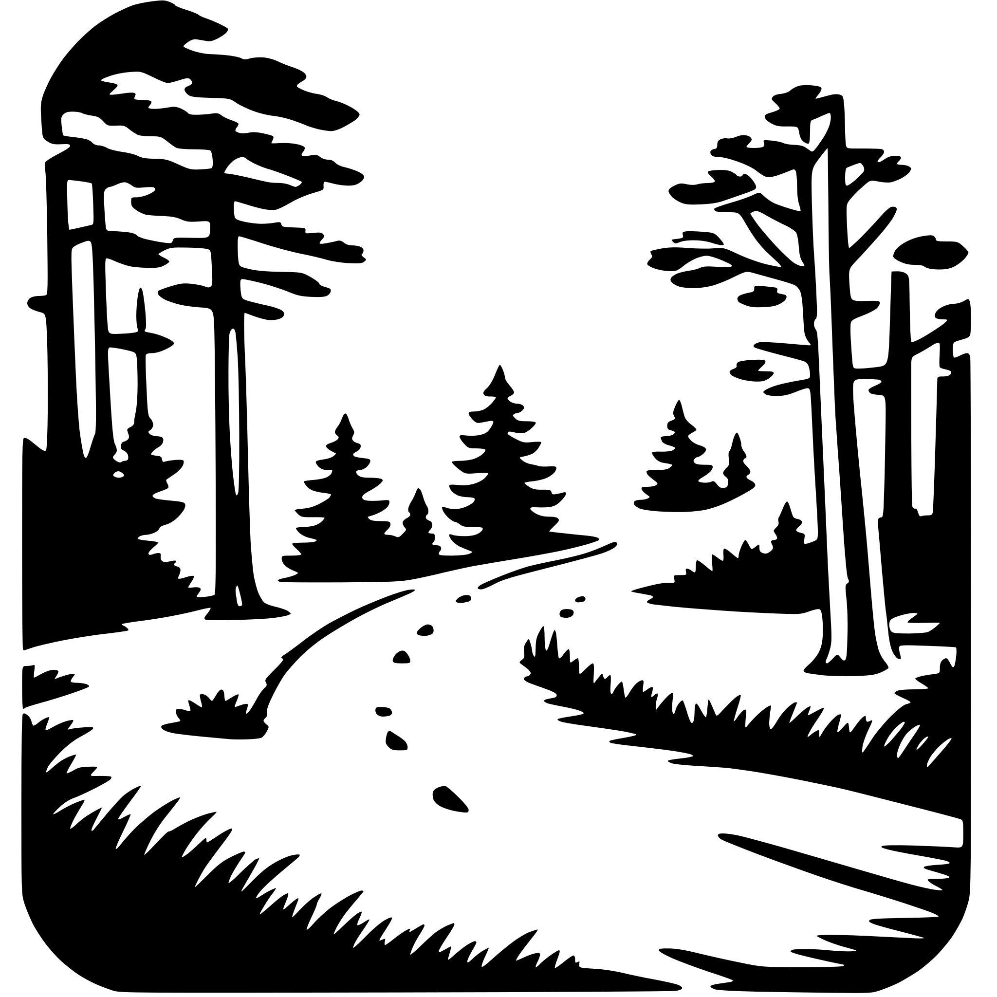 AI-generated SVG of 'wilderness trail'
