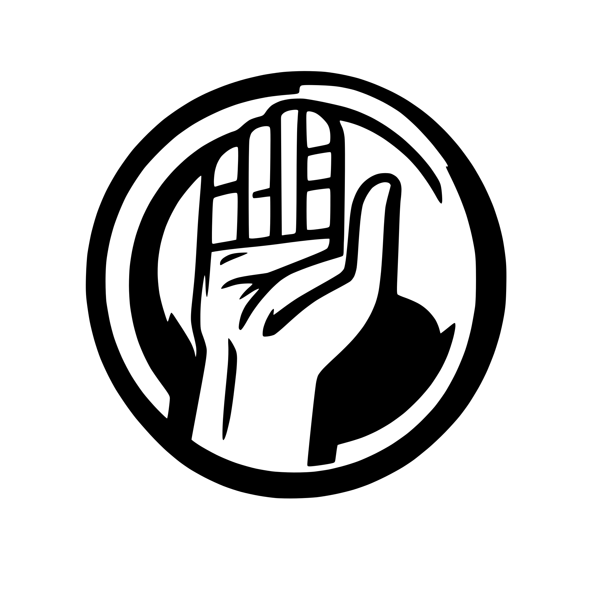 AI-generated SVG of a generate logo based on title "Voluntary attachment recommended"  svg logo with hand  and file attachment logo combined