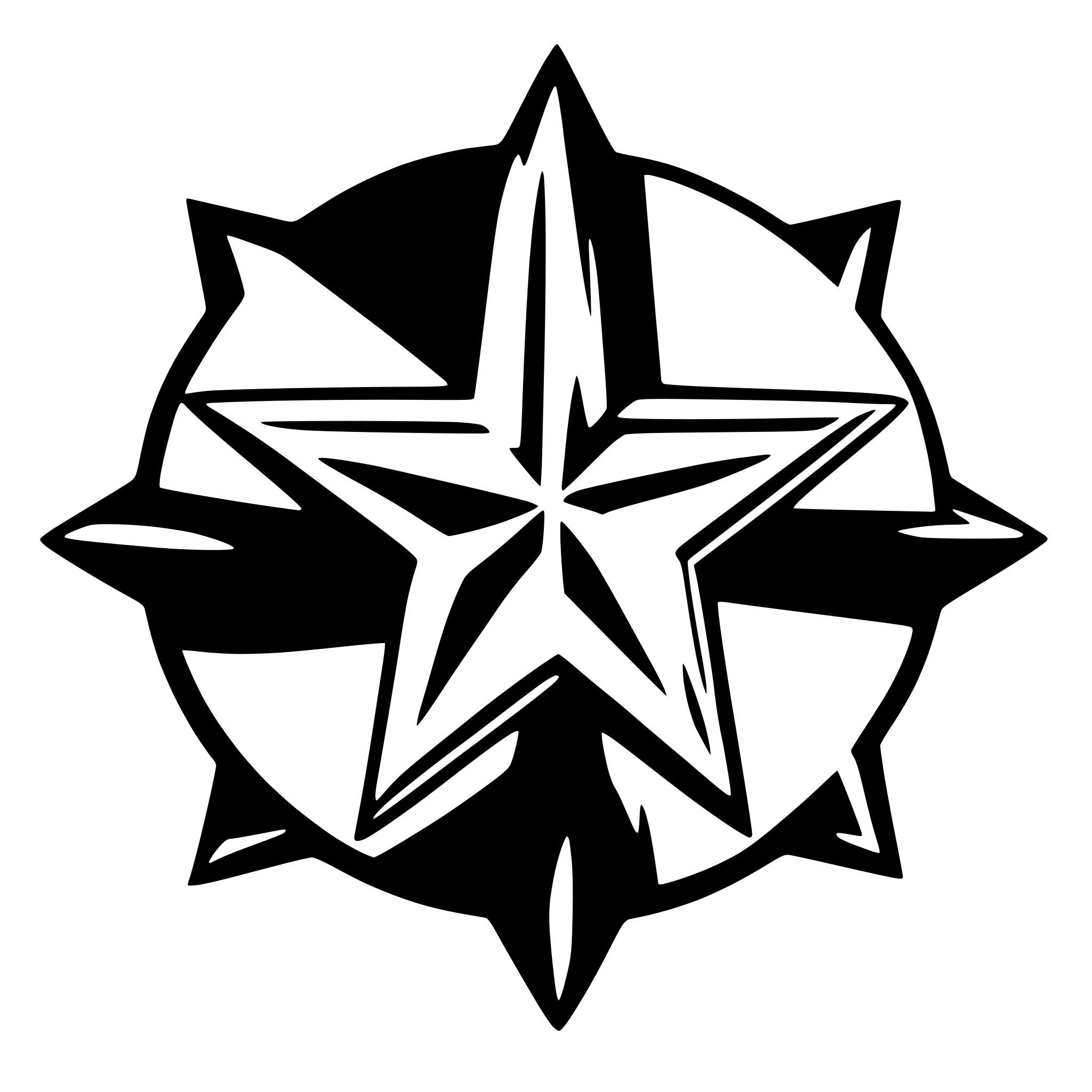 AI-generated SVG of a A flat star
