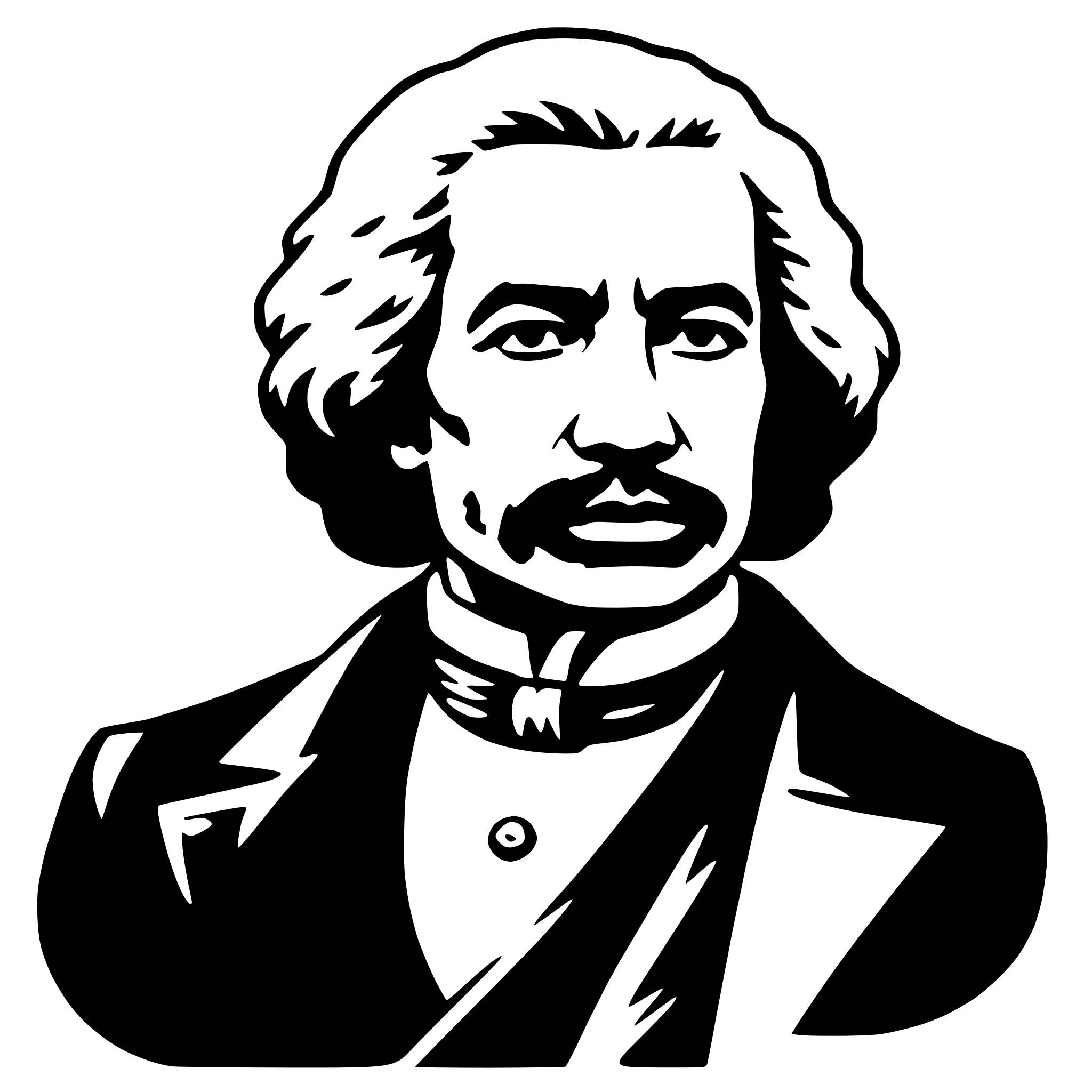AI-generated SVG of a frederick douglass