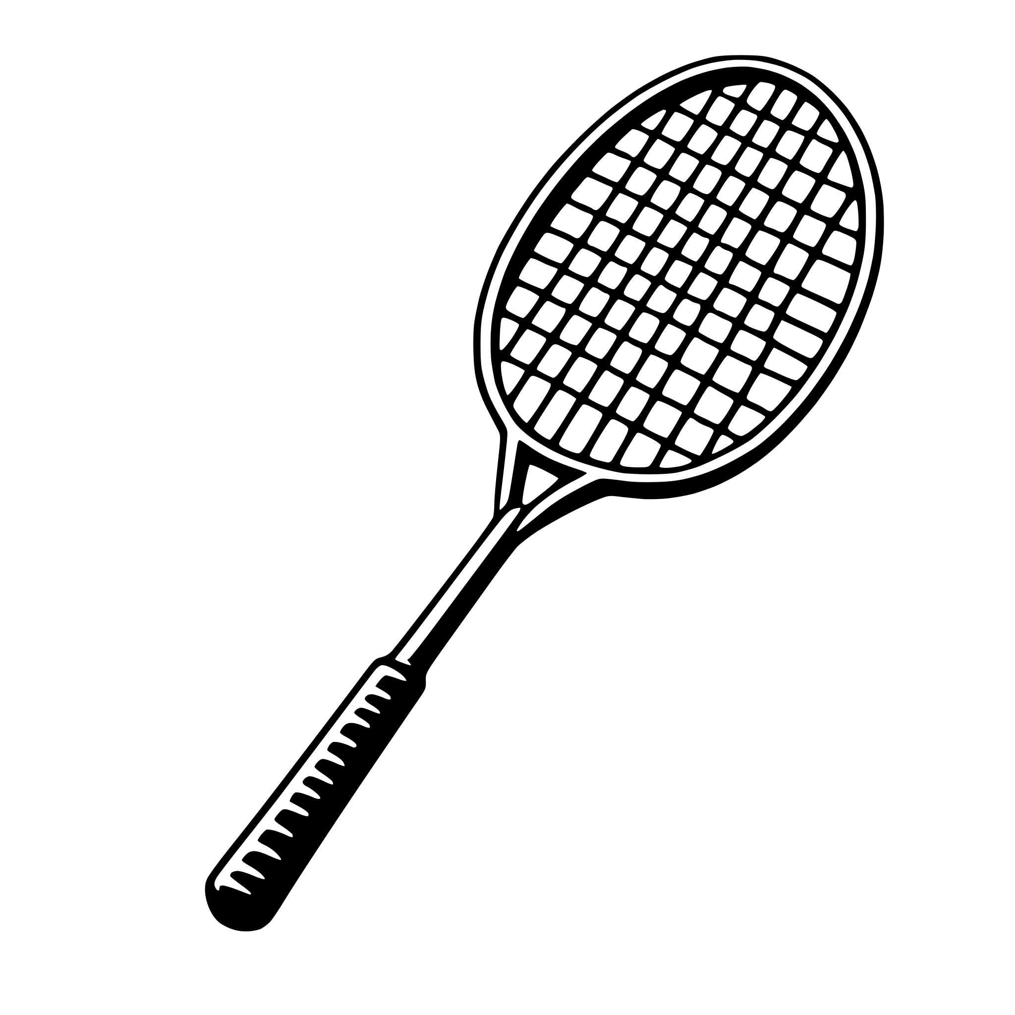 AI-generated SVG of a racket