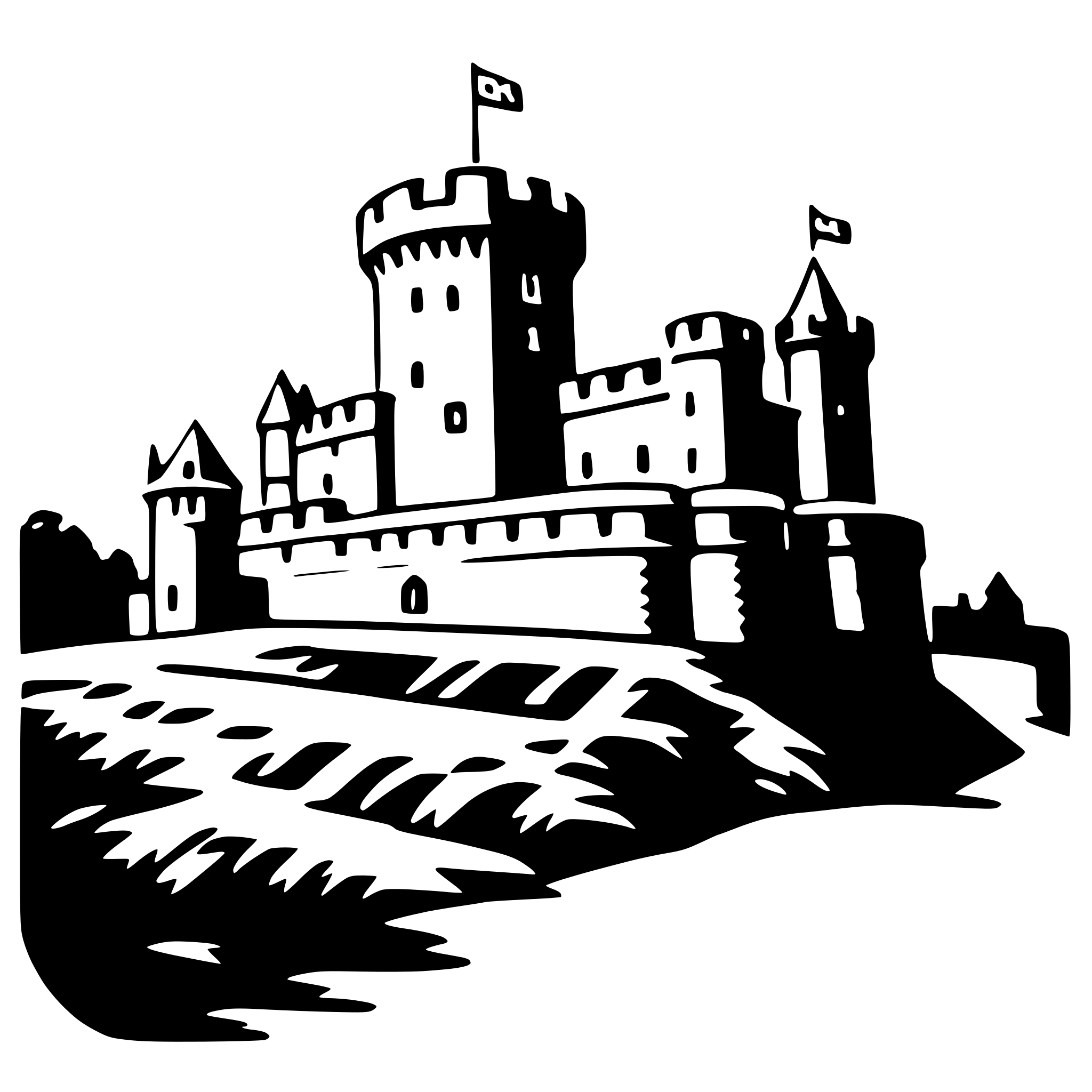 AI-generated SVG of 'edinburgh castle'