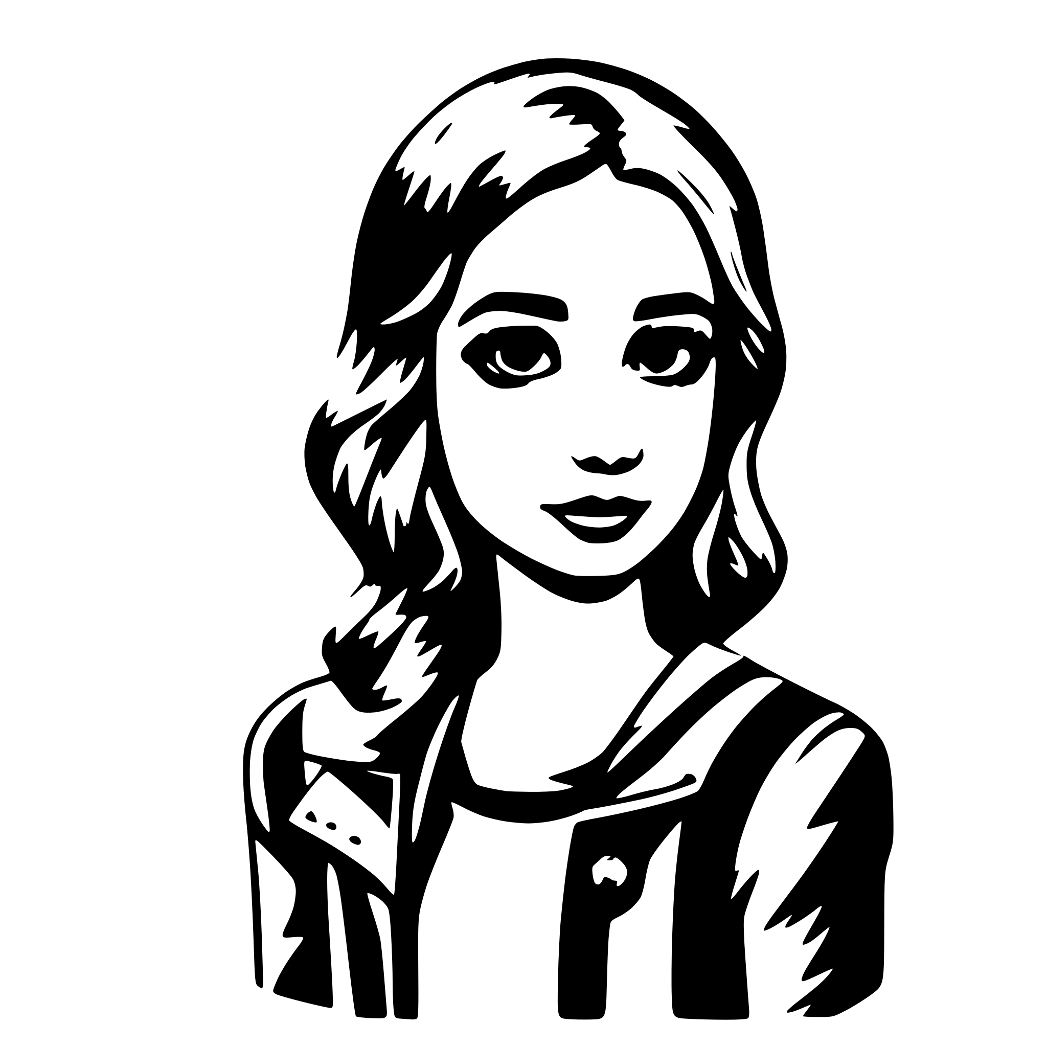 AI-generated SVG of a girl image