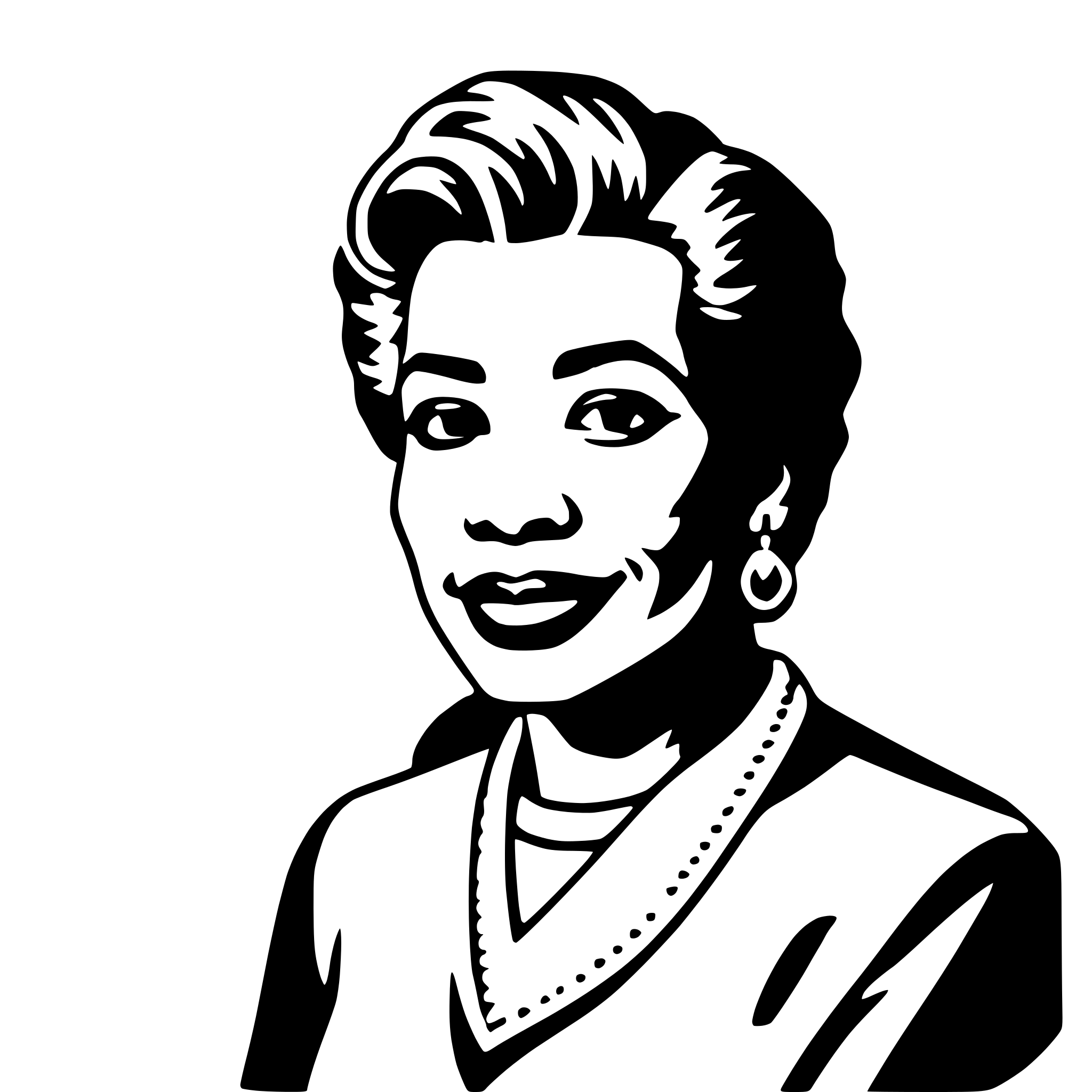 AI-generated SVG of 'maya angelou'