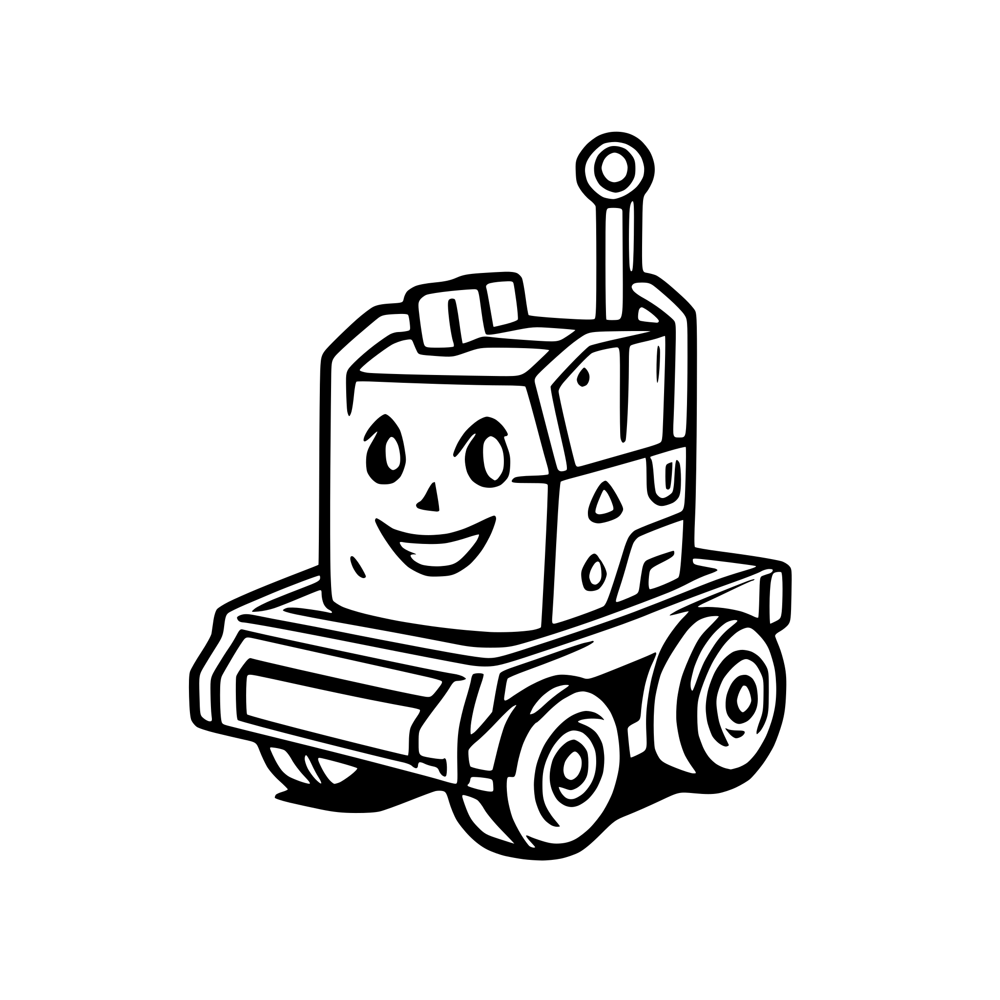 AI-generated SVG of a Create a minimalistic flat illustration showing an empty chat interface. Add: there is a super-modern mining trolley with a smiley face leaving the mine. Above it, there is a speech bubble with three dots inside the bubble. Use soft pastel colors (such as light blue, gray, and white) with clear lines. Add subtle shadows to add depth. The design should be simple and modern, suitable for the design of messaging applications.