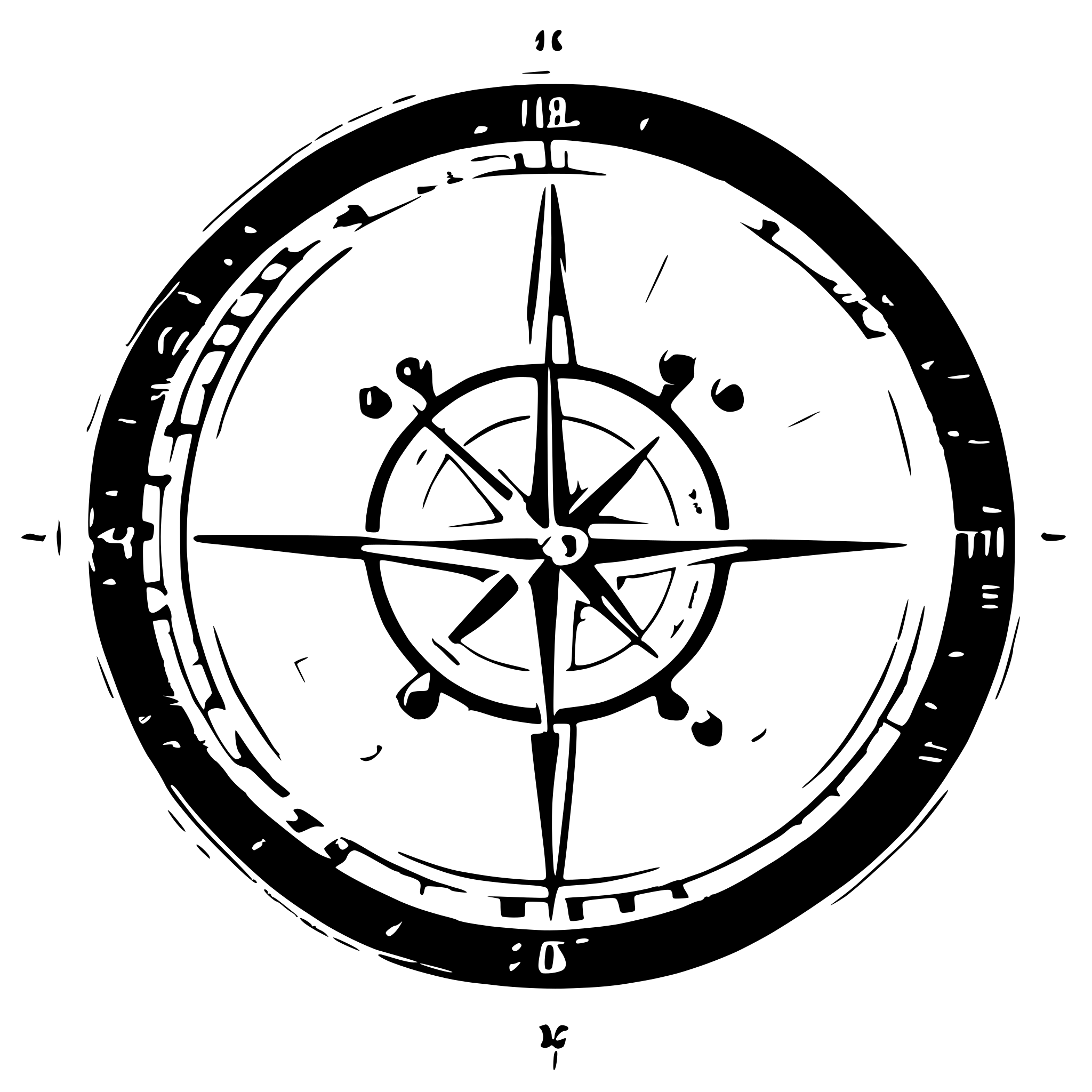 AI-generated SVG of a math paper with ruler and compass