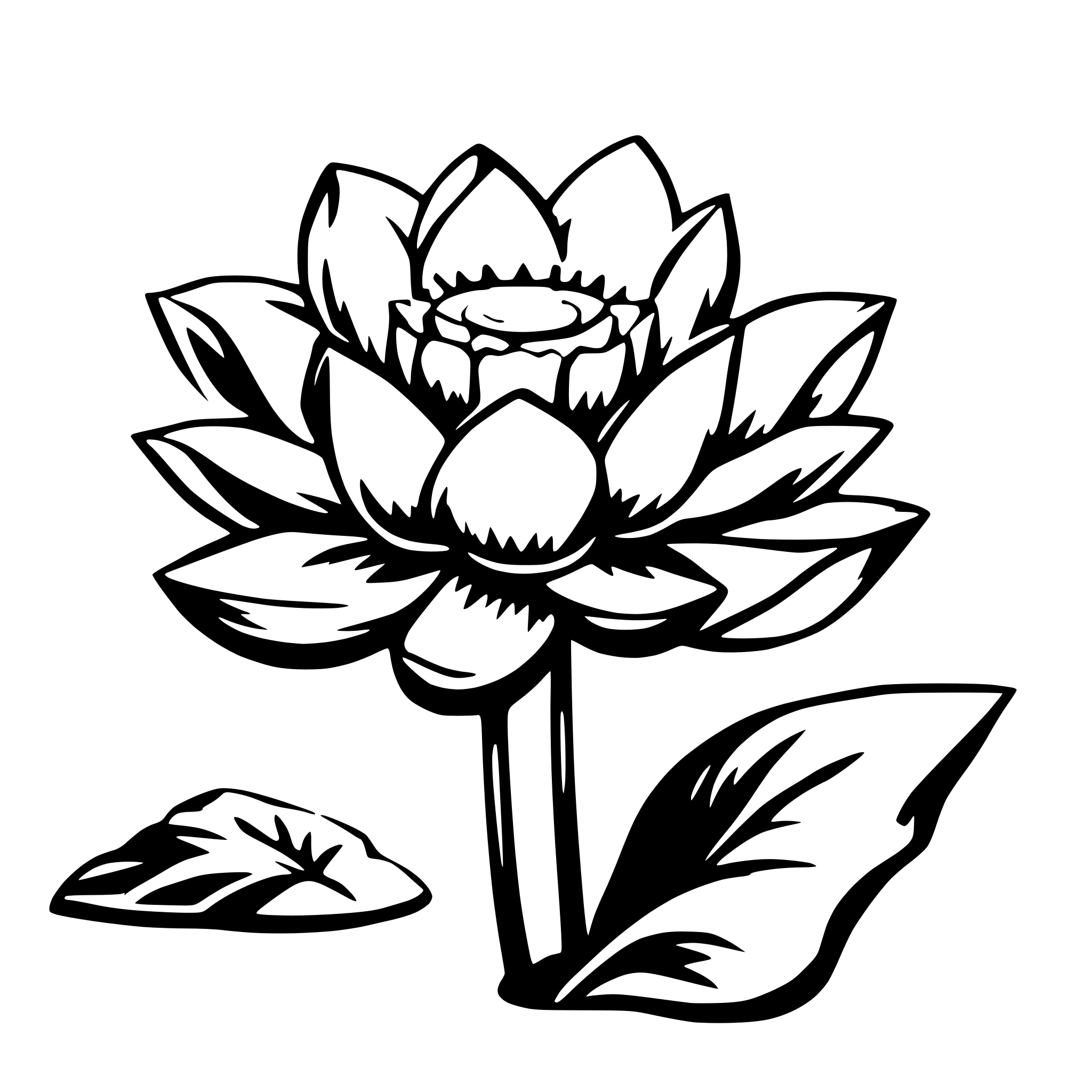 AI-generated SVG of a lotus flower