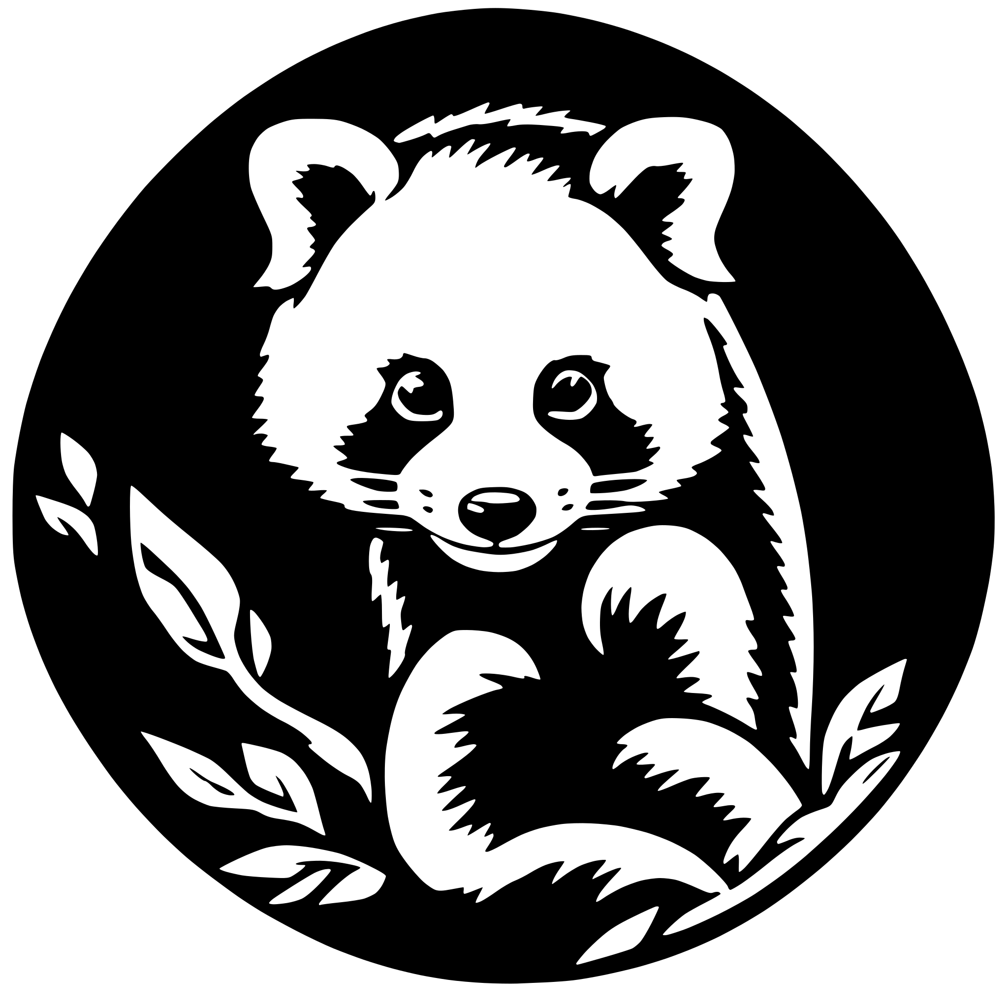AI-generated SVG of a red panda logo