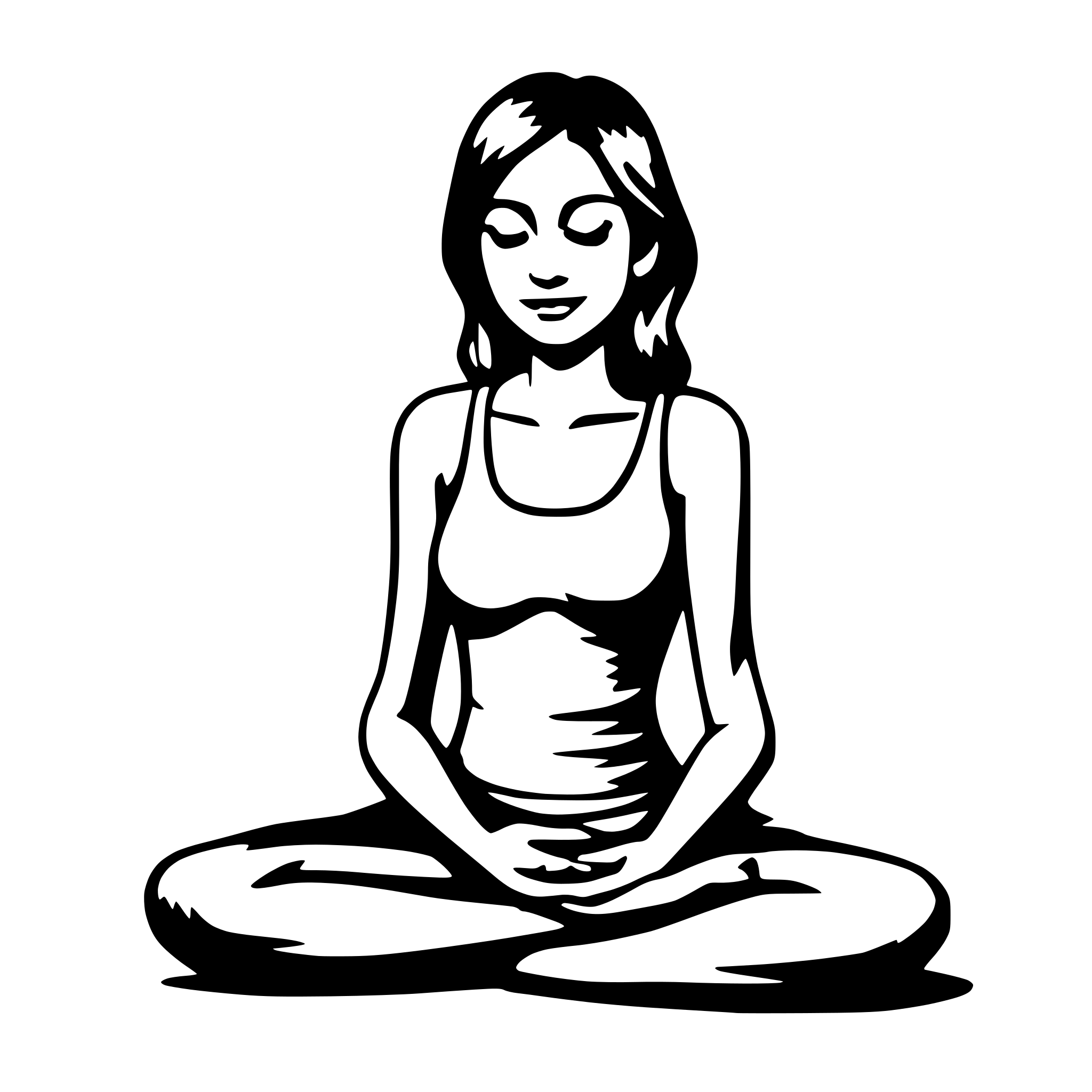 AI-generated SVG of 'yoga sleep'