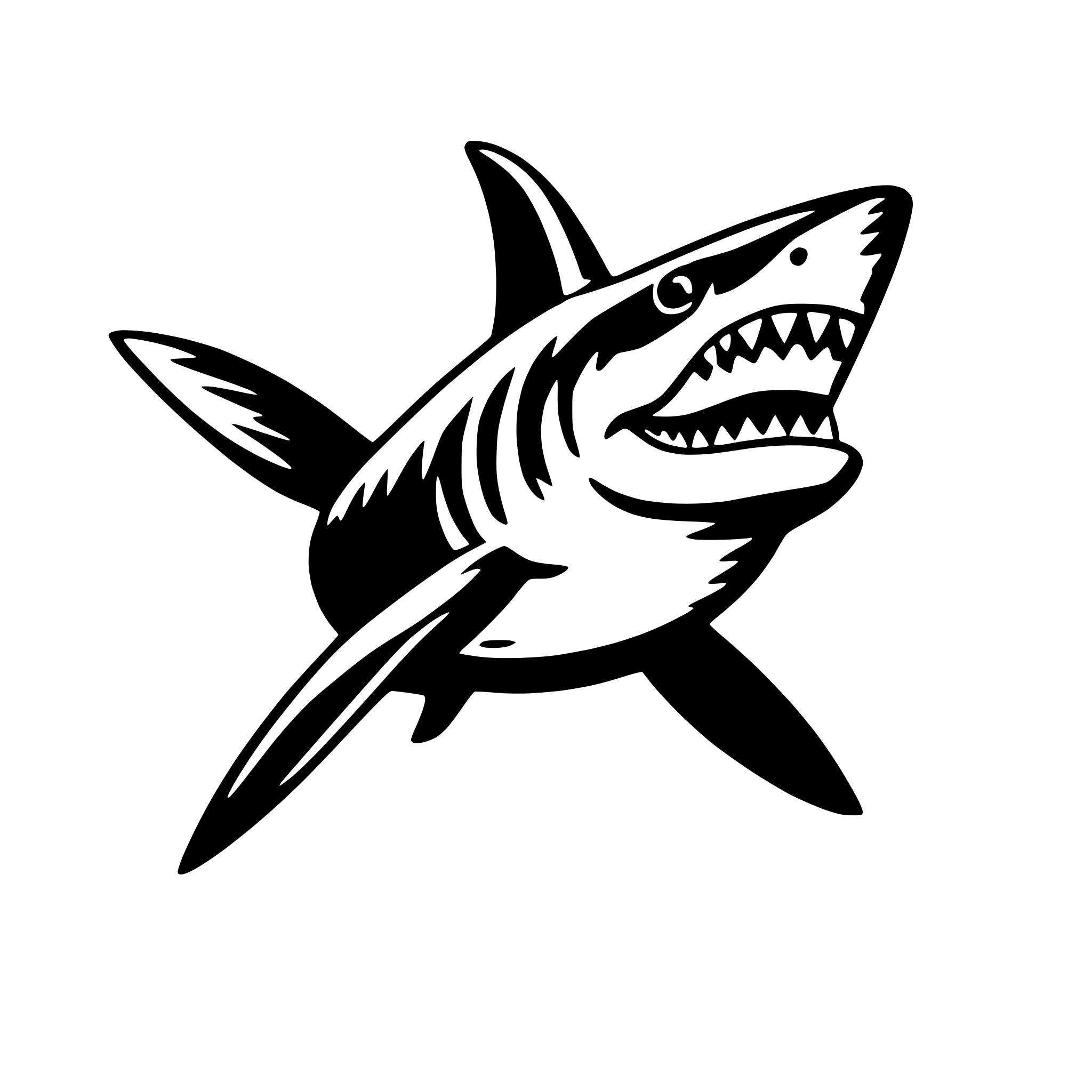 AI-generated SVG of a shark with fin