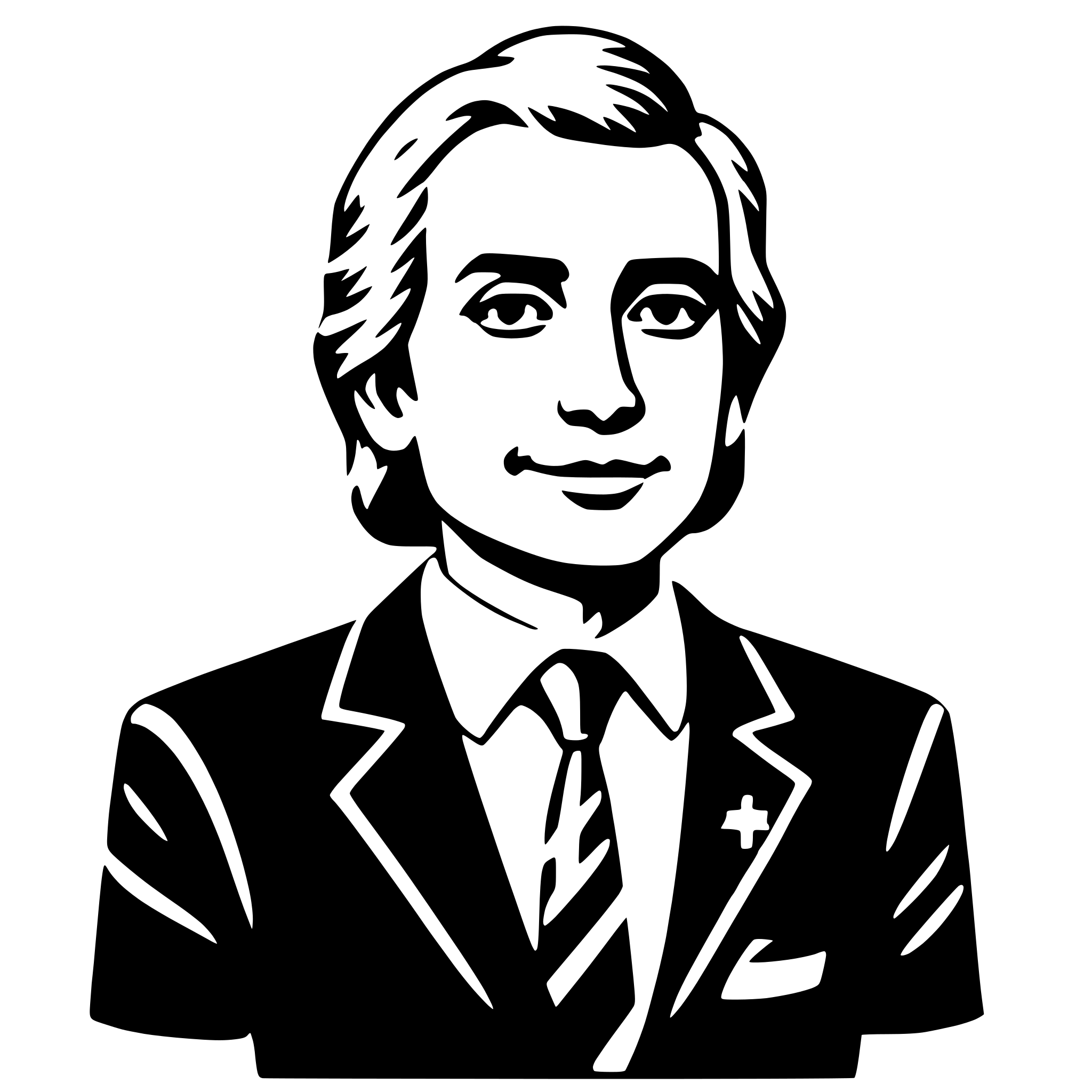 AI-generated SVG of a politician