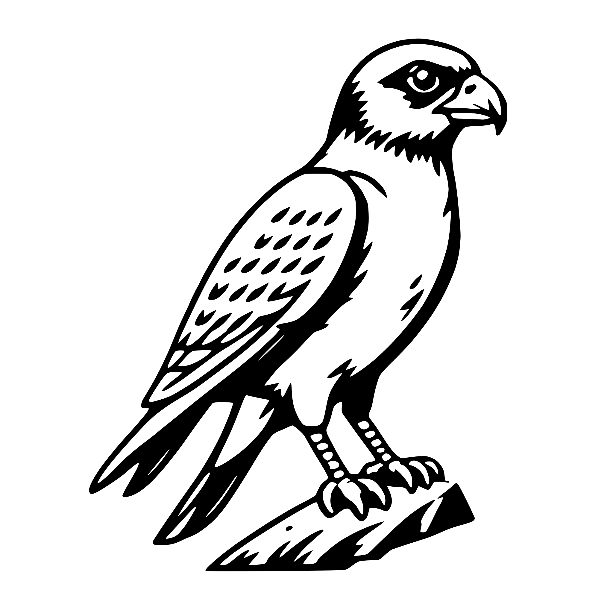 AI-generated SVG of a falcon