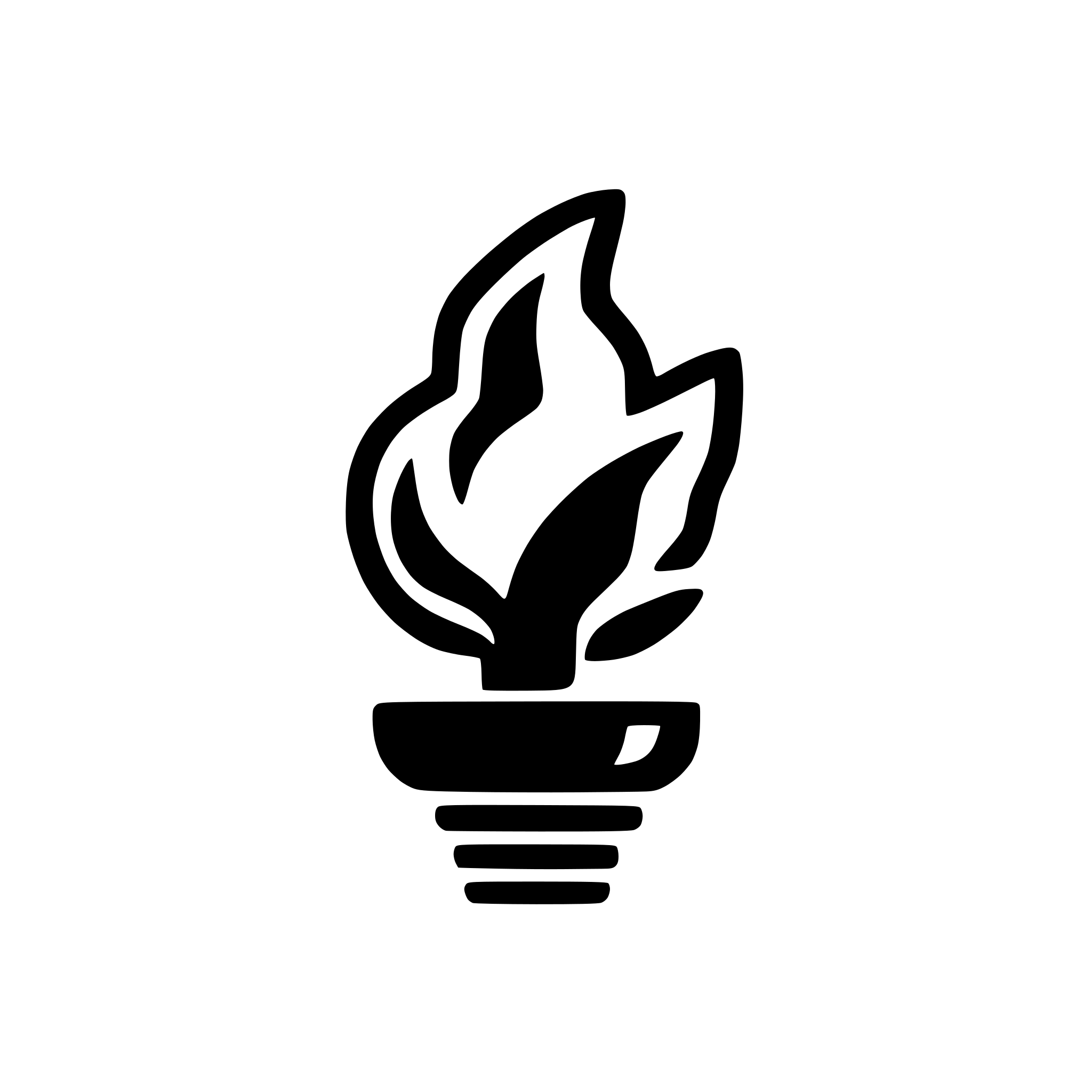 AI-generated SVG of a solid flame icon