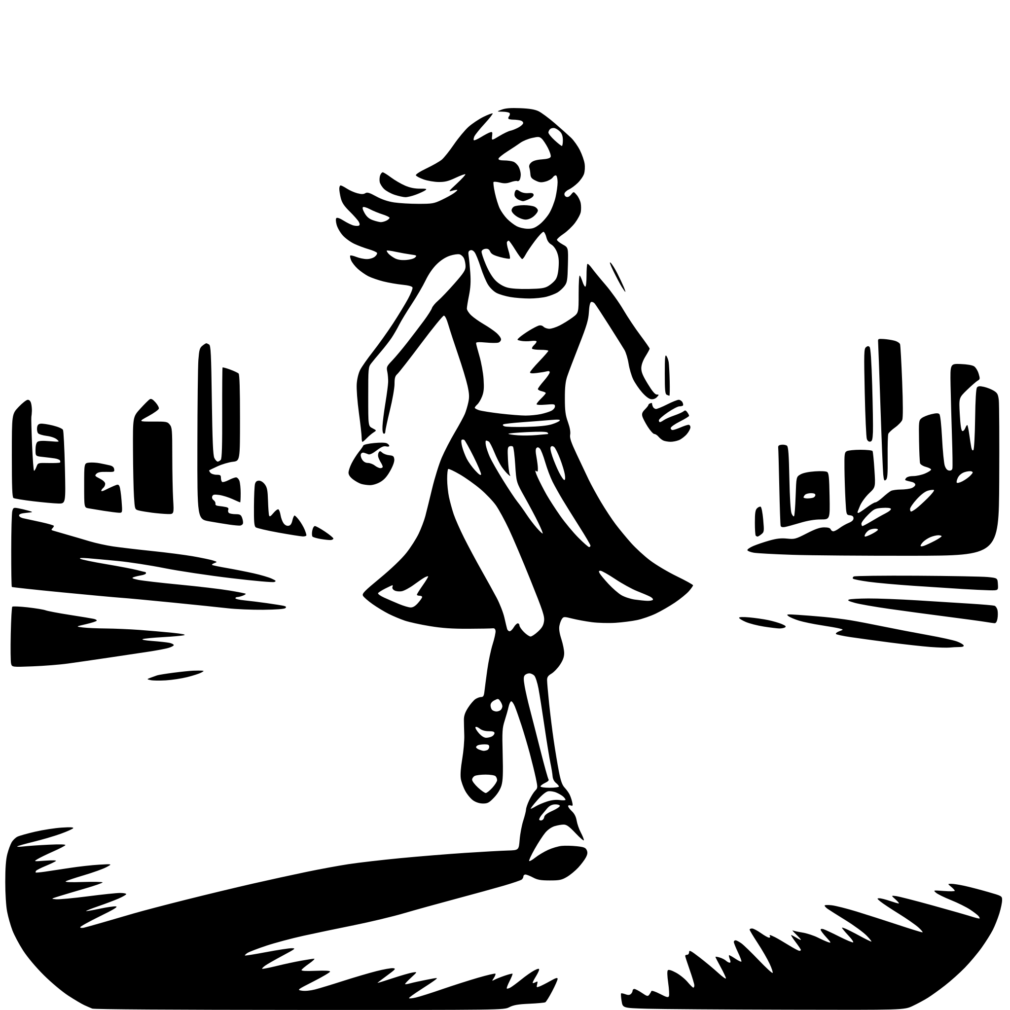 AI-generated SVG of 'running randomly'