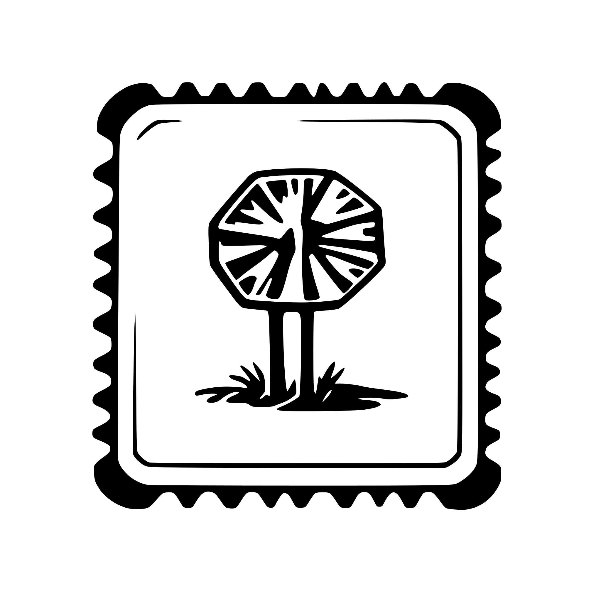 AI-generated SVG of a postal stamp