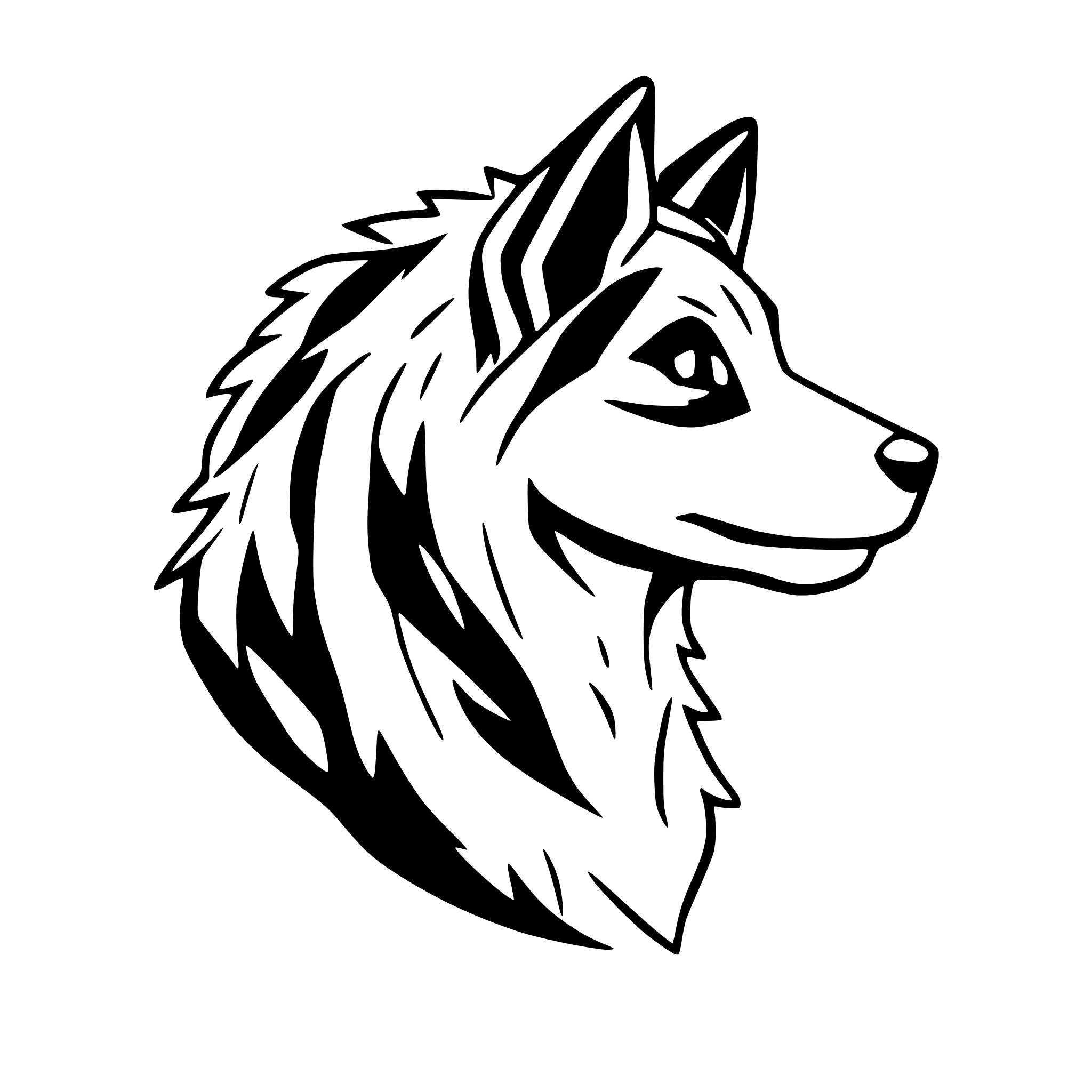 AI-generated SVG of a Generate a Border Collie from the side view