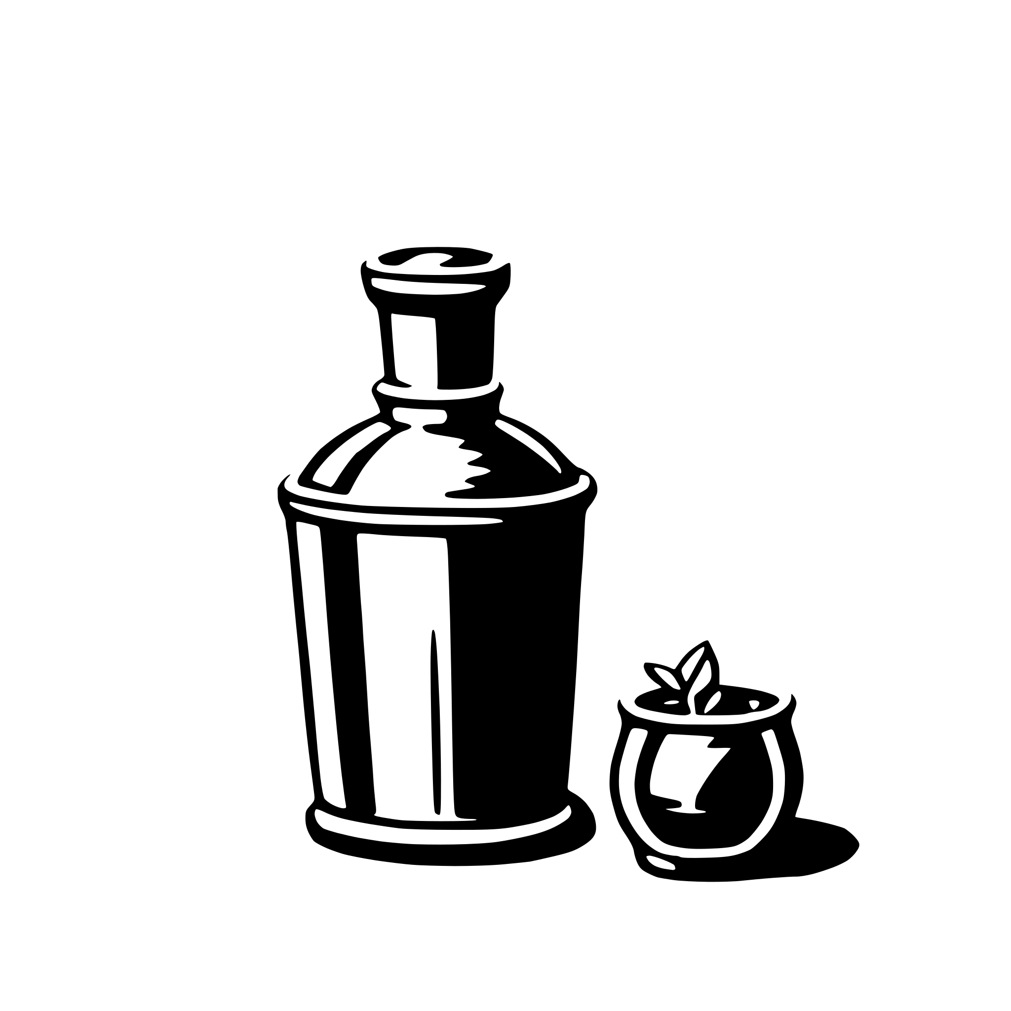 AI-generated SVG of a flask