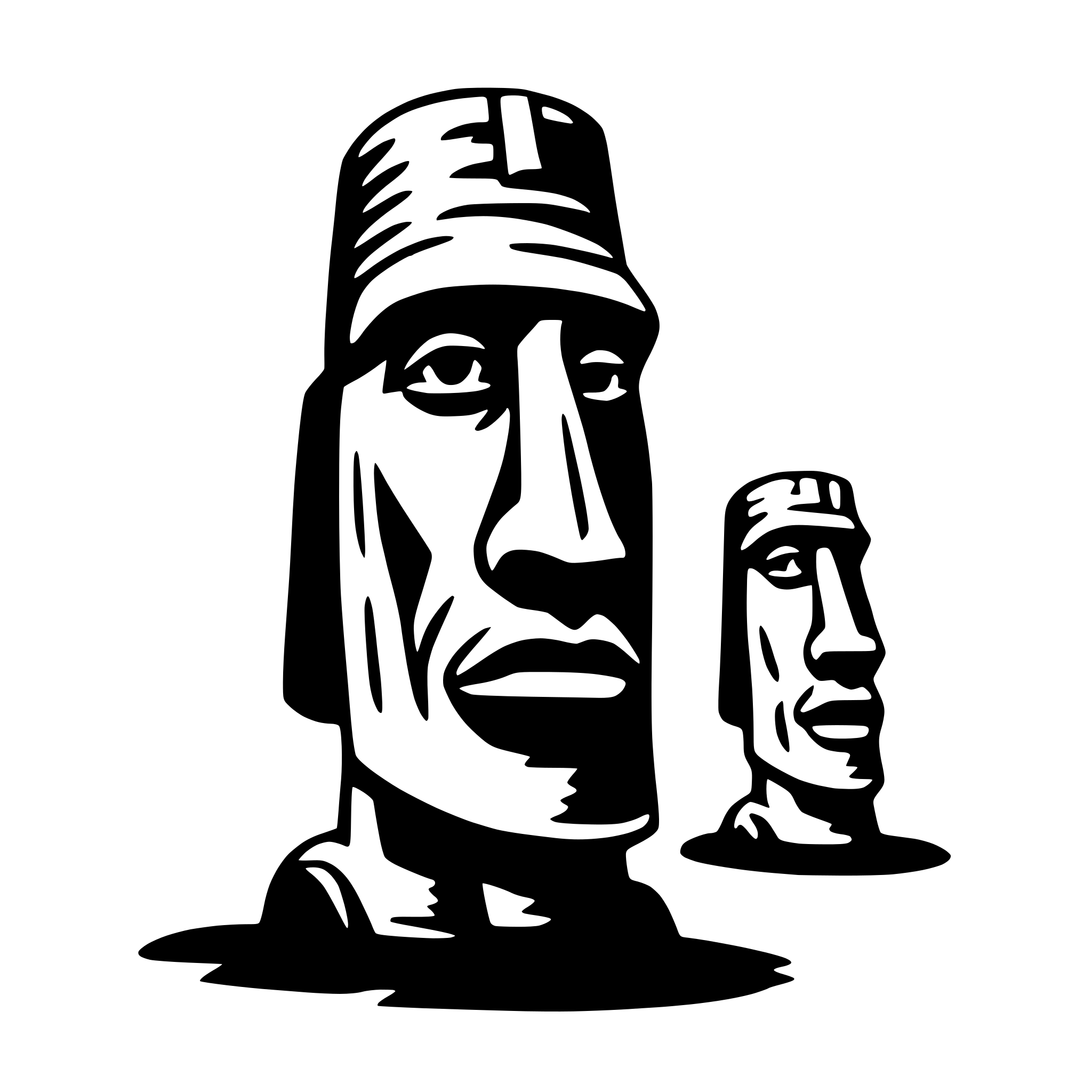 AI-generated SVG of 'easter island moai'