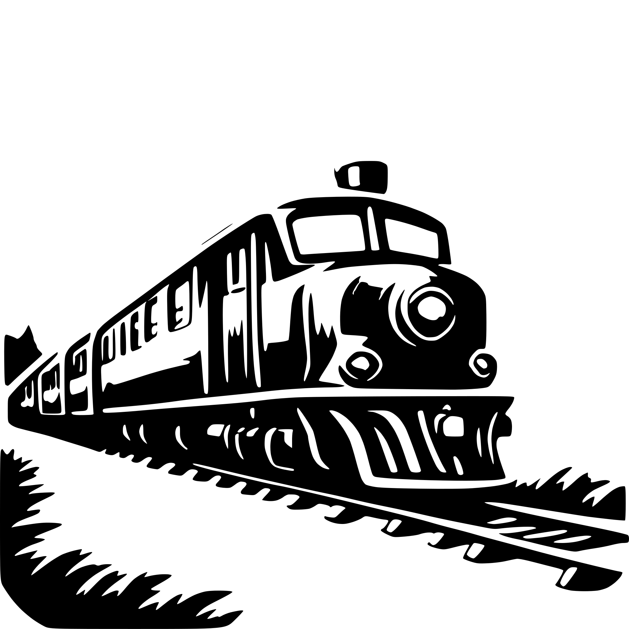 AI-generated SVG of a train
