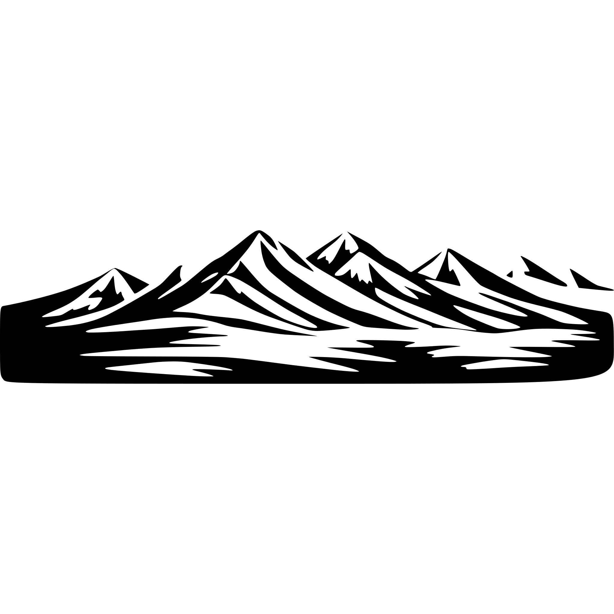 AI-generated SVG of a i need a minimalistic siluette of a mountain range that can be seen on the horizont. The range should contain at least 5 mountains next to each other in a horizontal arrangement AI-generated SVG of a i need a minimalistic siluette of a mountain range that can be seen on the horizont. The range should contain at least 5 mountains next to each other in a horizontal arrangement