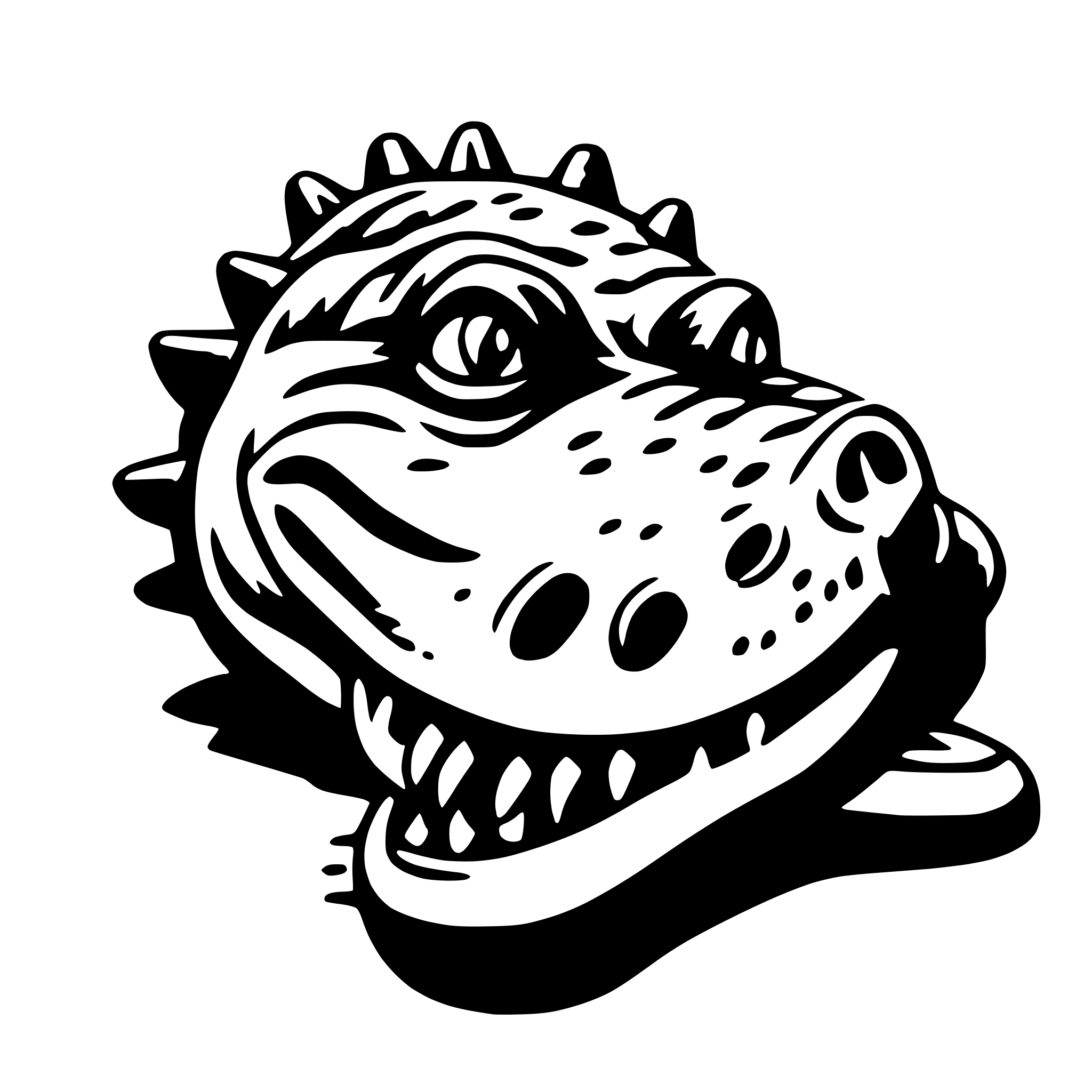 AI-generated SVG of a crocodile