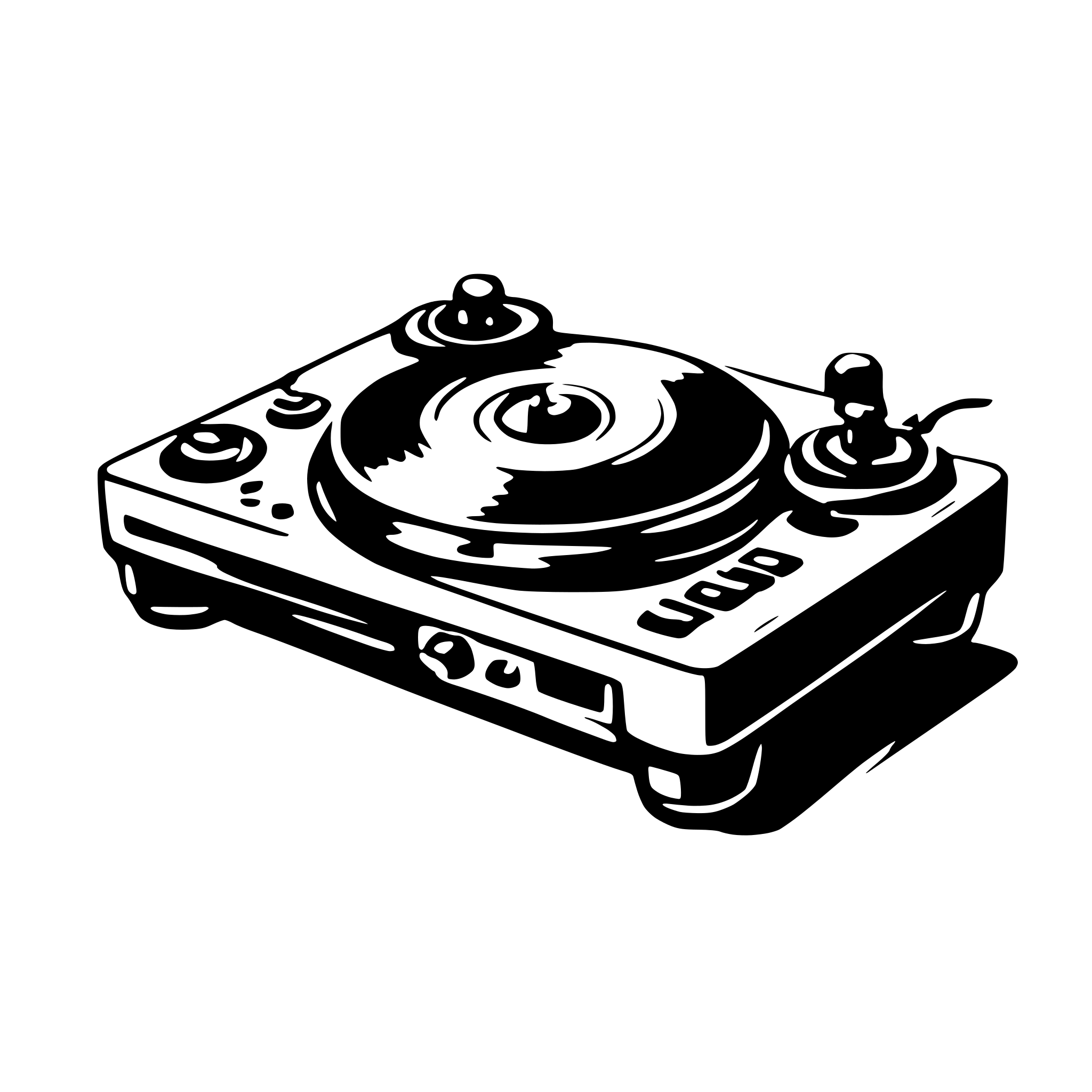 AI-generated SVG of 'draw dj controller simple line'
