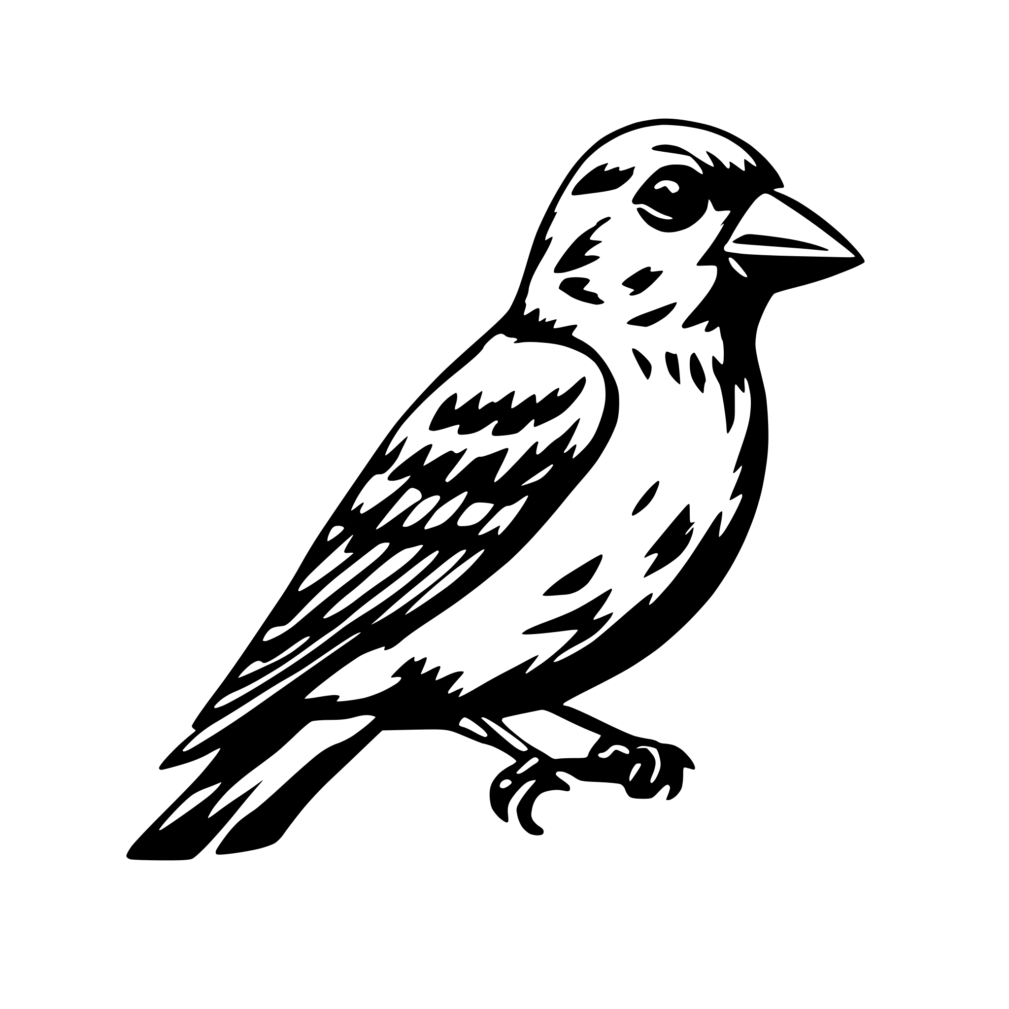 AI-generated SVG of 'siskin bird'