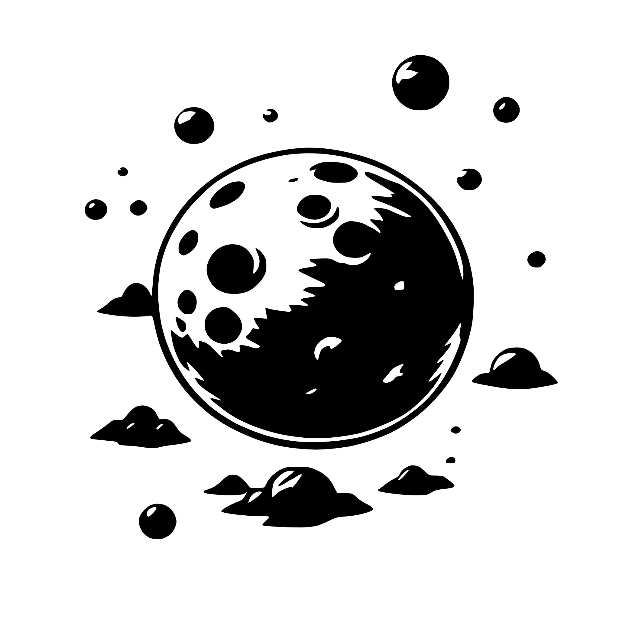 AI-generated SVG of 'Planet In space'