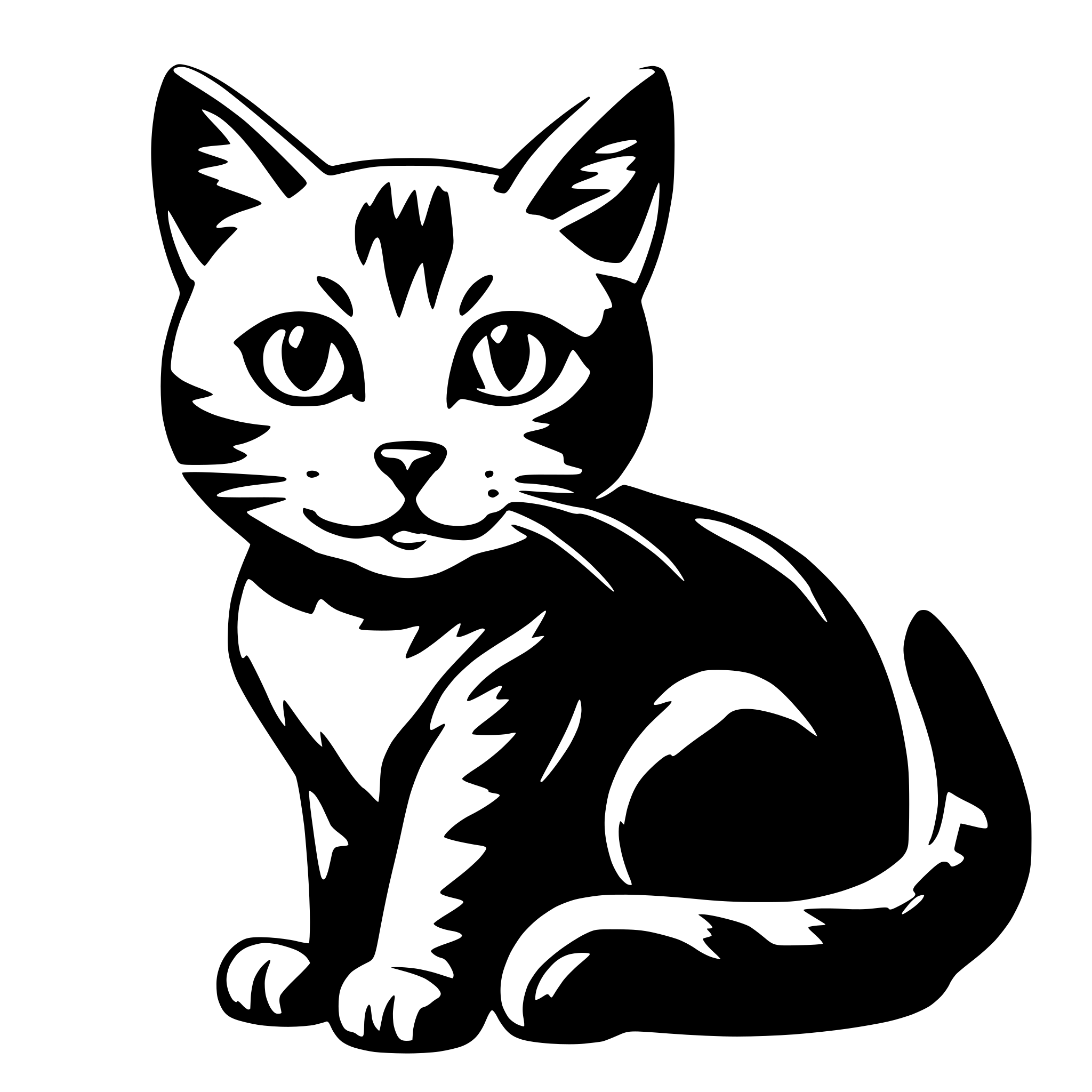 AI-generated SVG of 'cat'