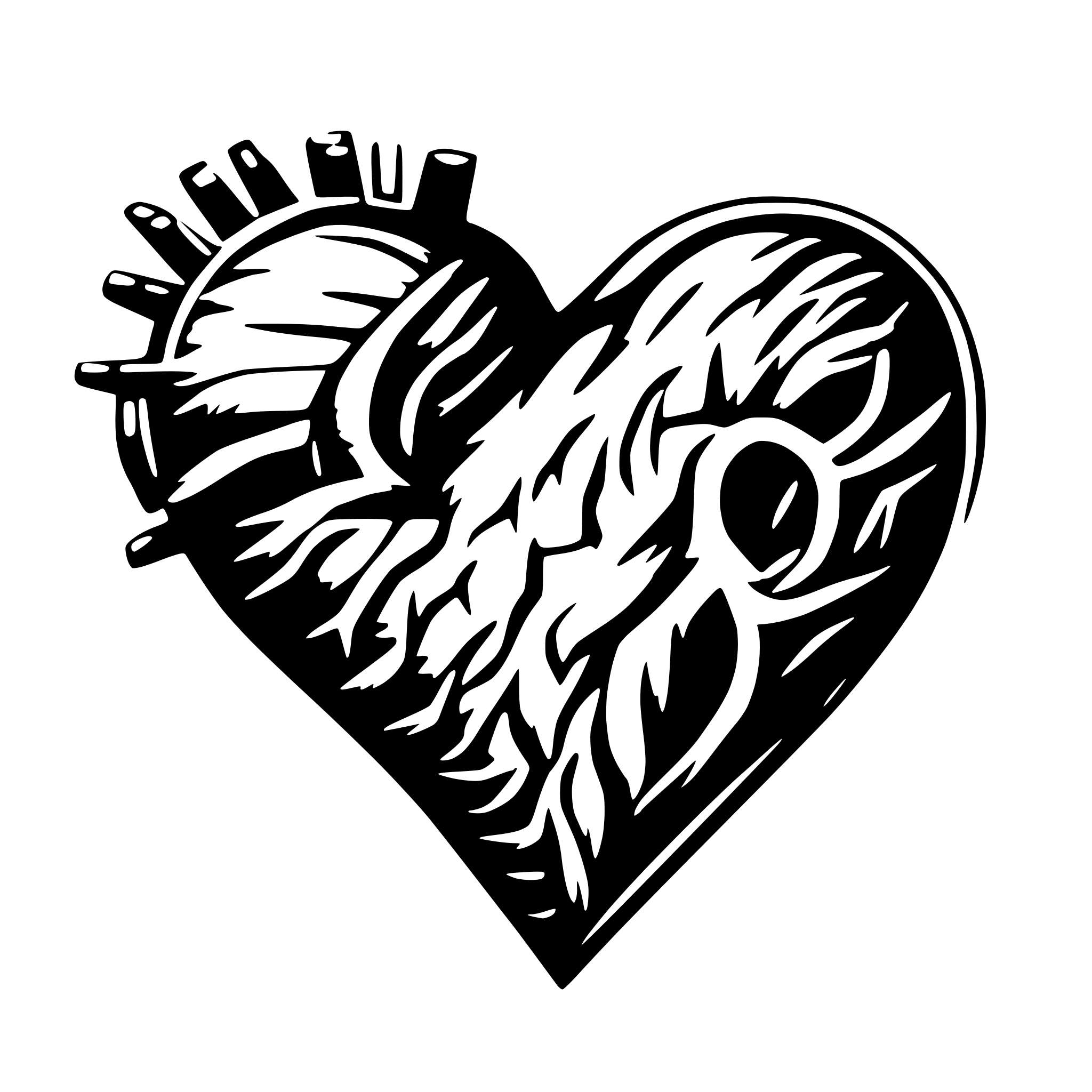 AI-generated SVG of 'a beating heart'