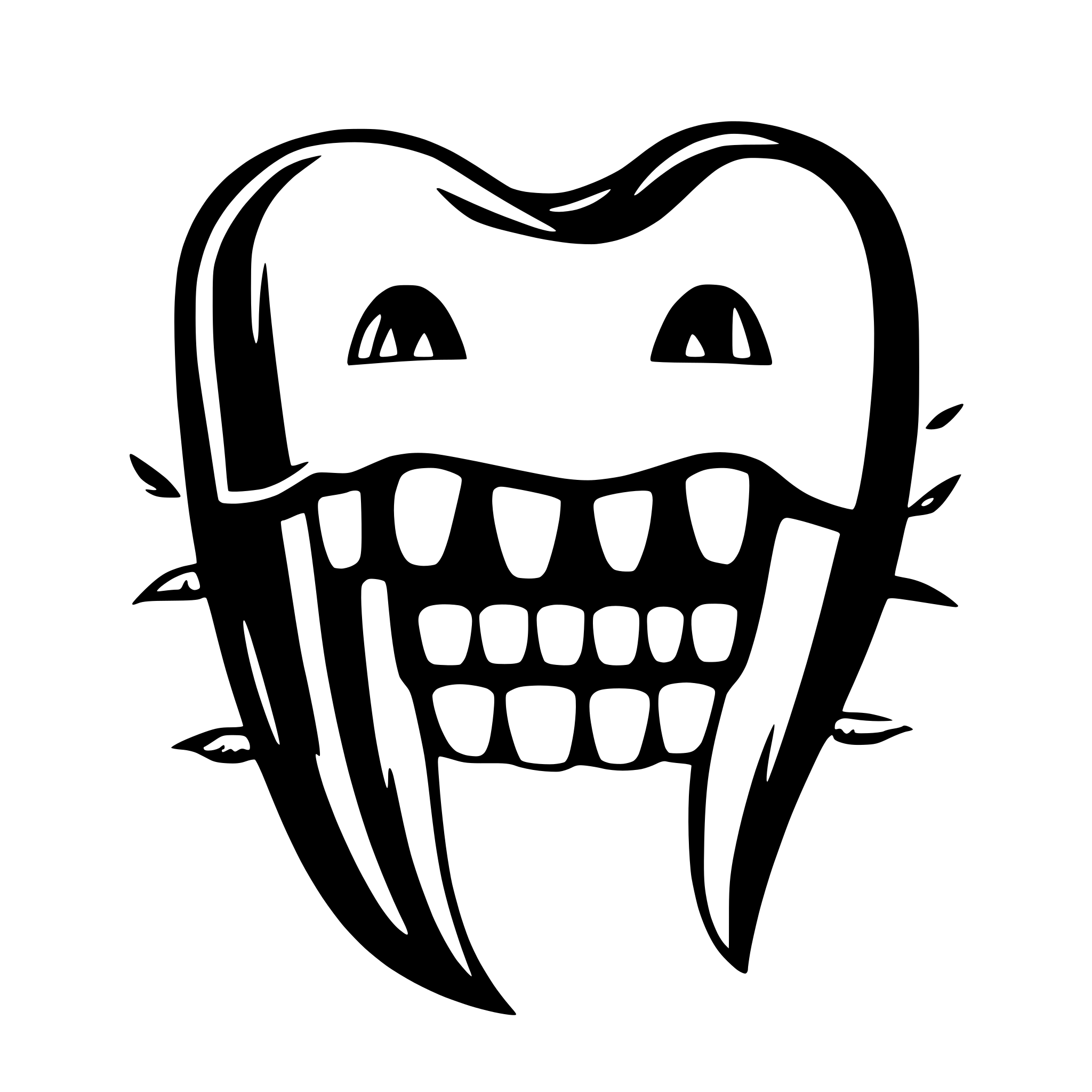 AI-generated SVG of '12 number teeth with root'