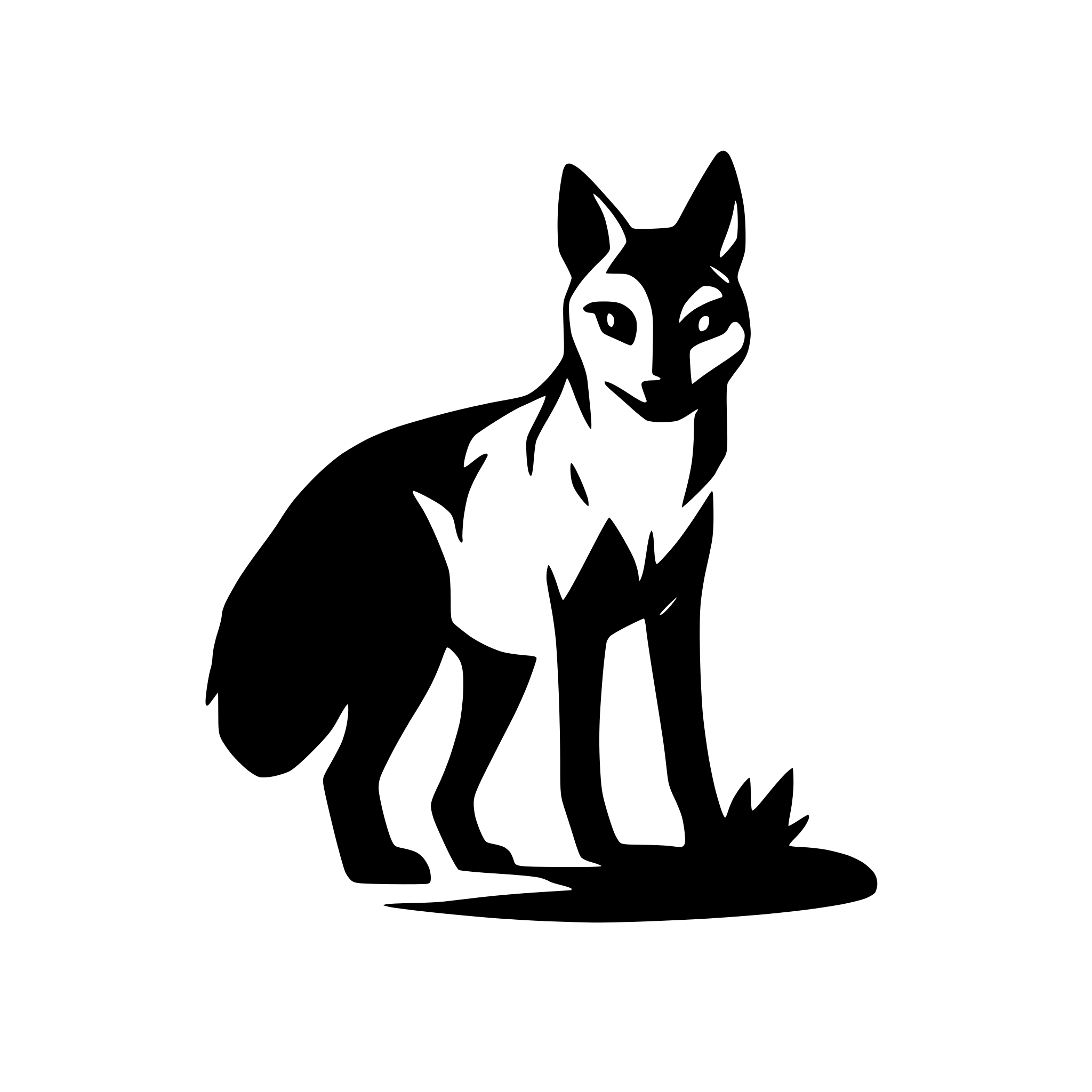 AI-generated SVG of 'Coyote'