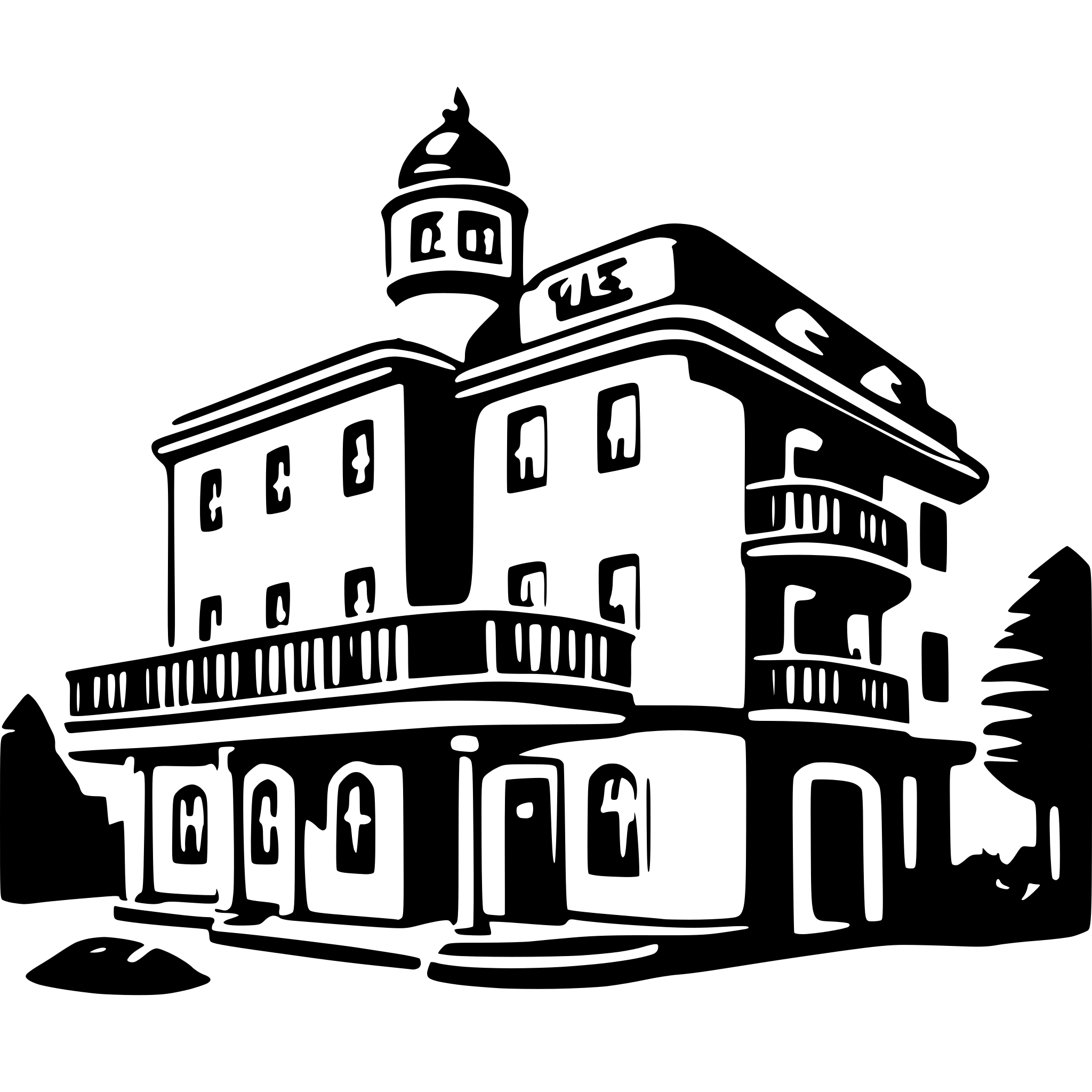 AI-generated SVG of a hotel