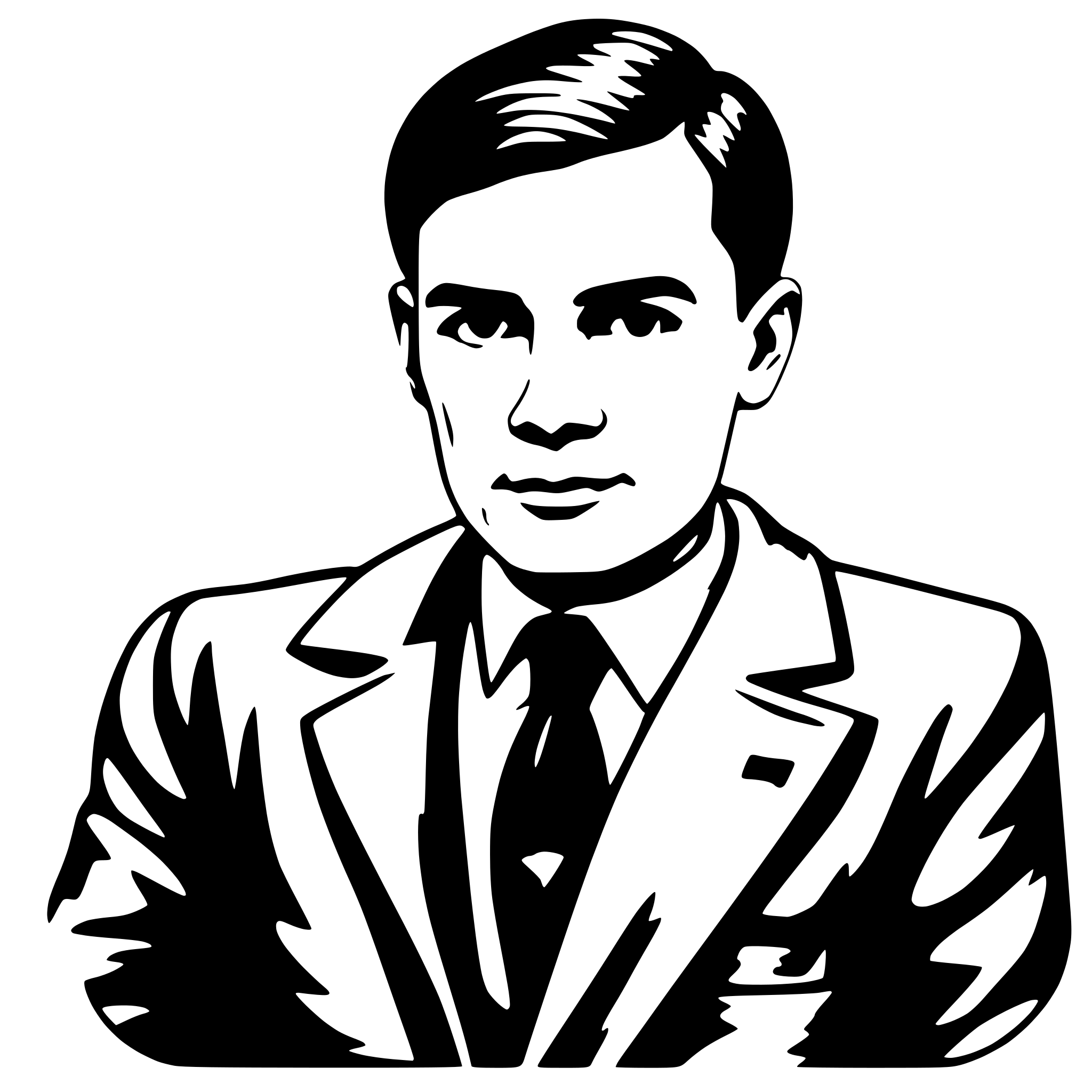 AI-generated SVG of a alan turing