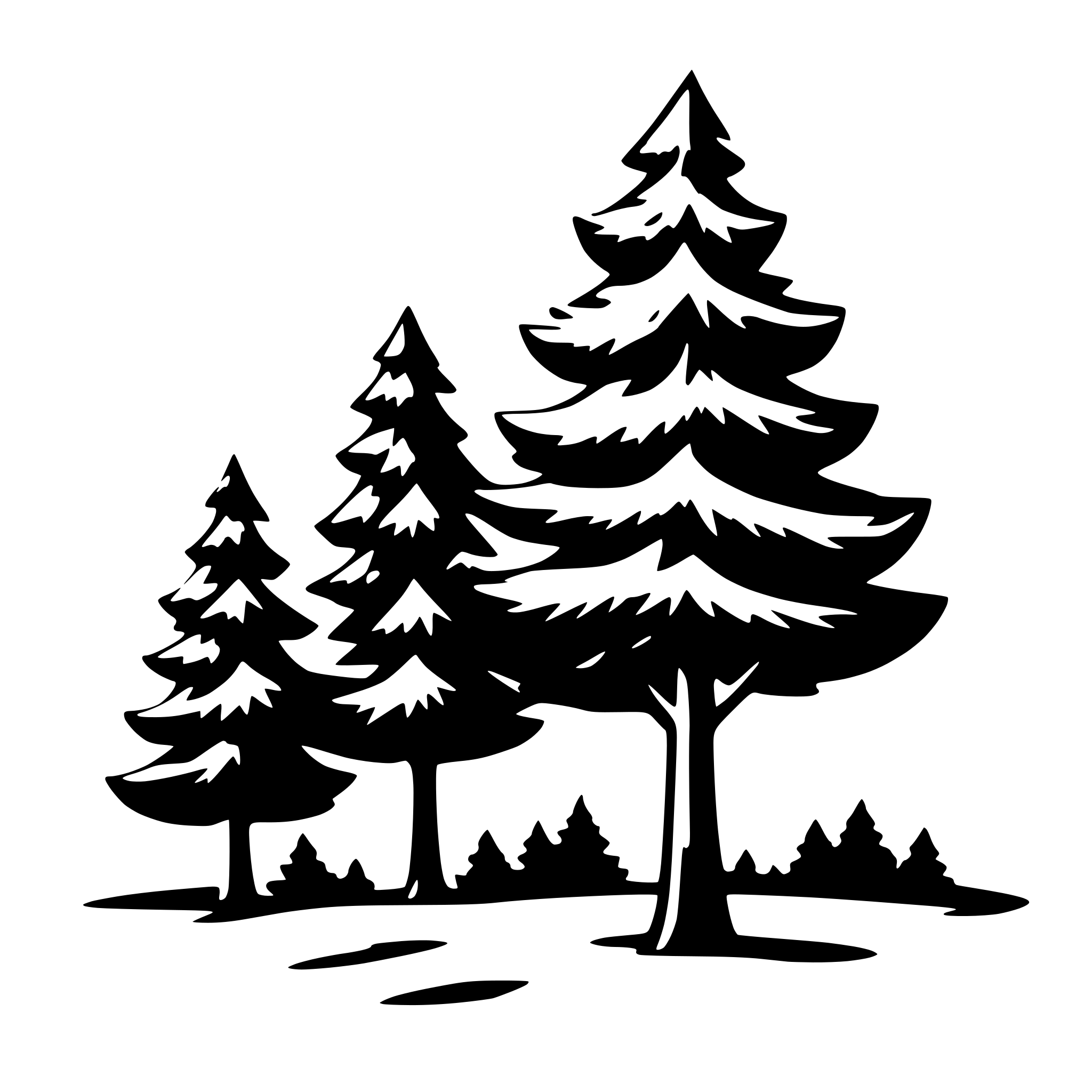 AI-generated SVG of 'evergreen tree'
