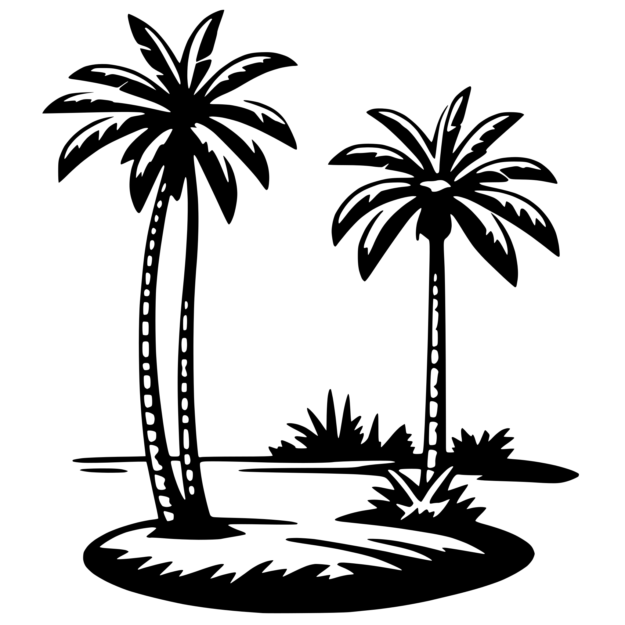 AI-generated SVG of a palm tree