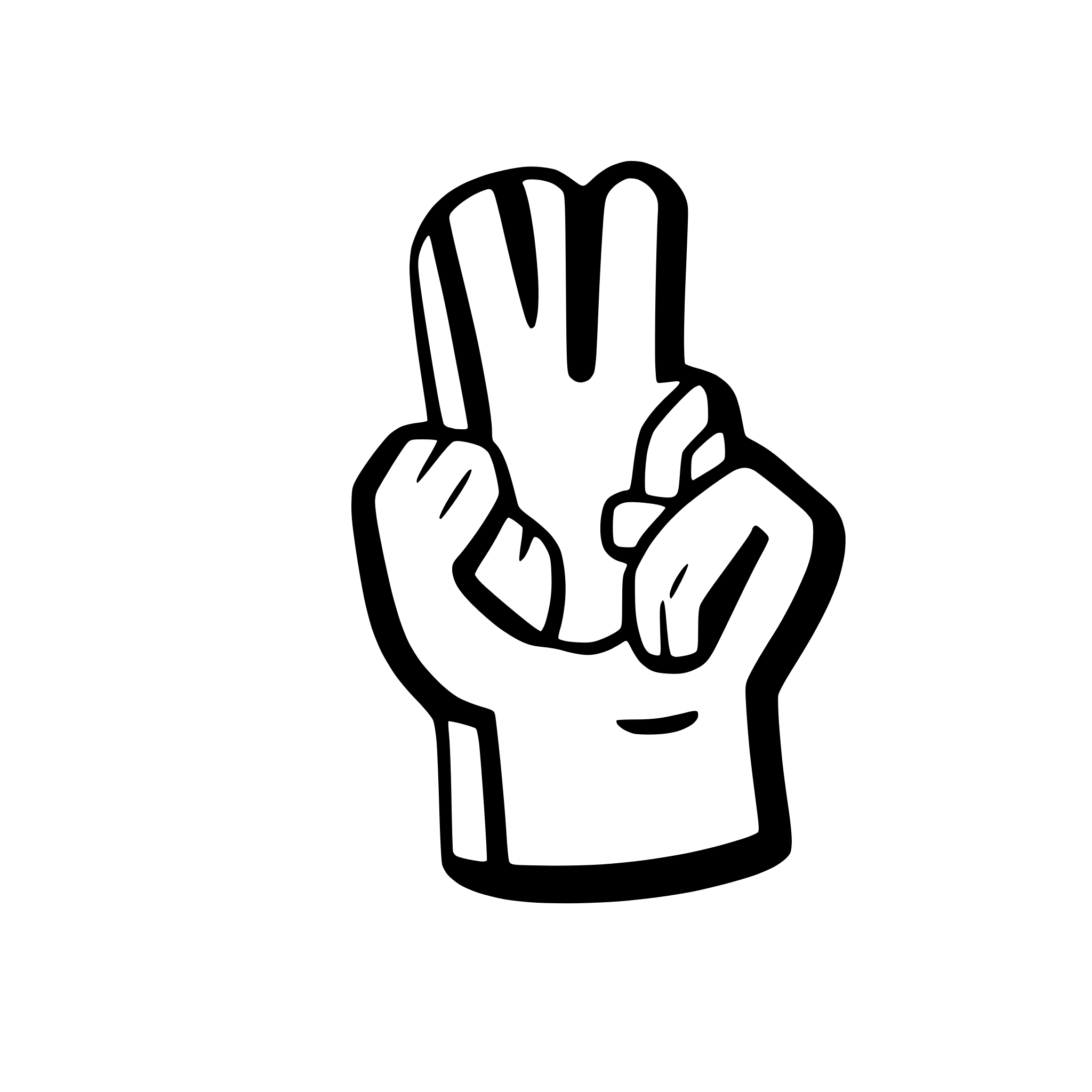 AI-generated SVG of a a cartoonish thumb up
