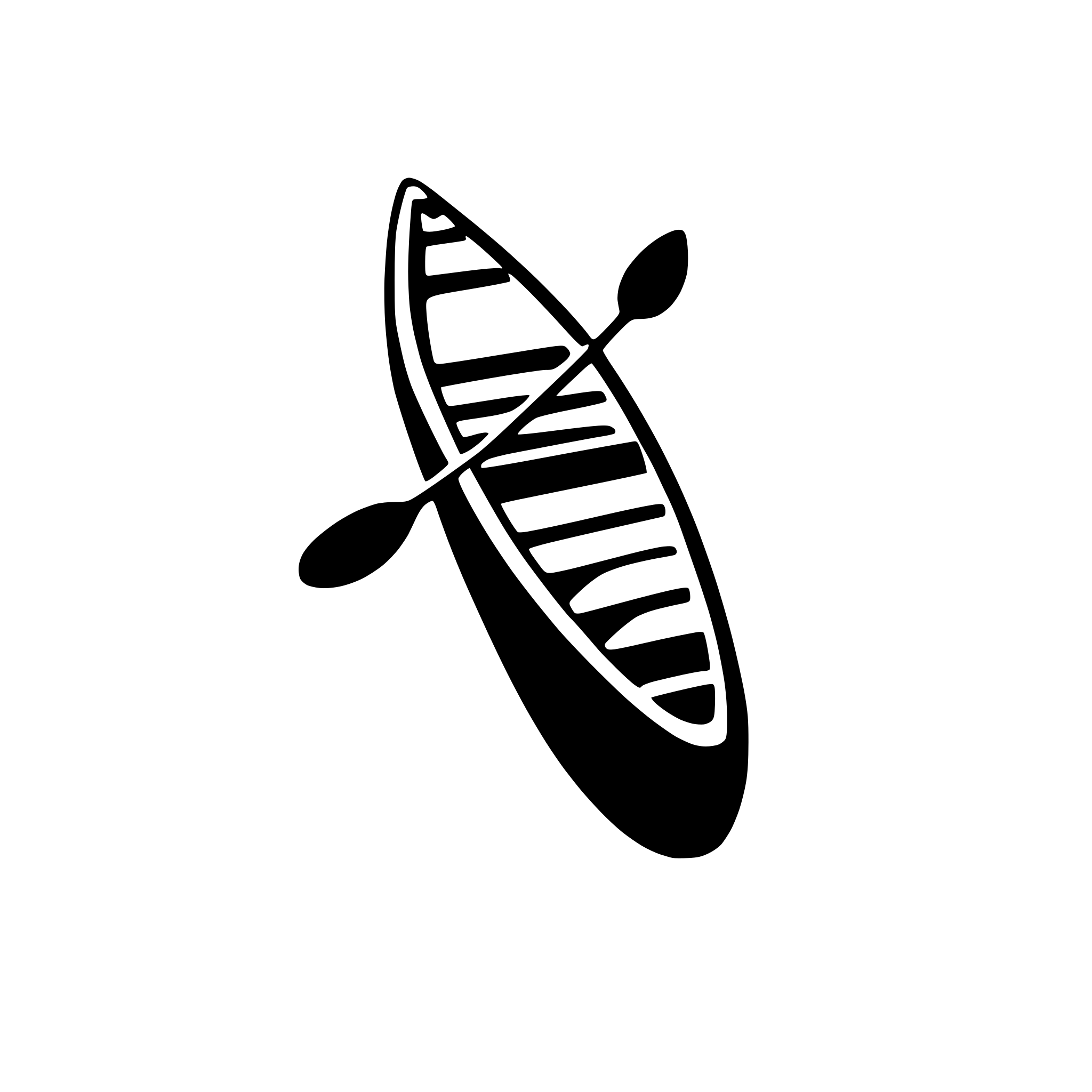AI-generated SVG of a kayak boat