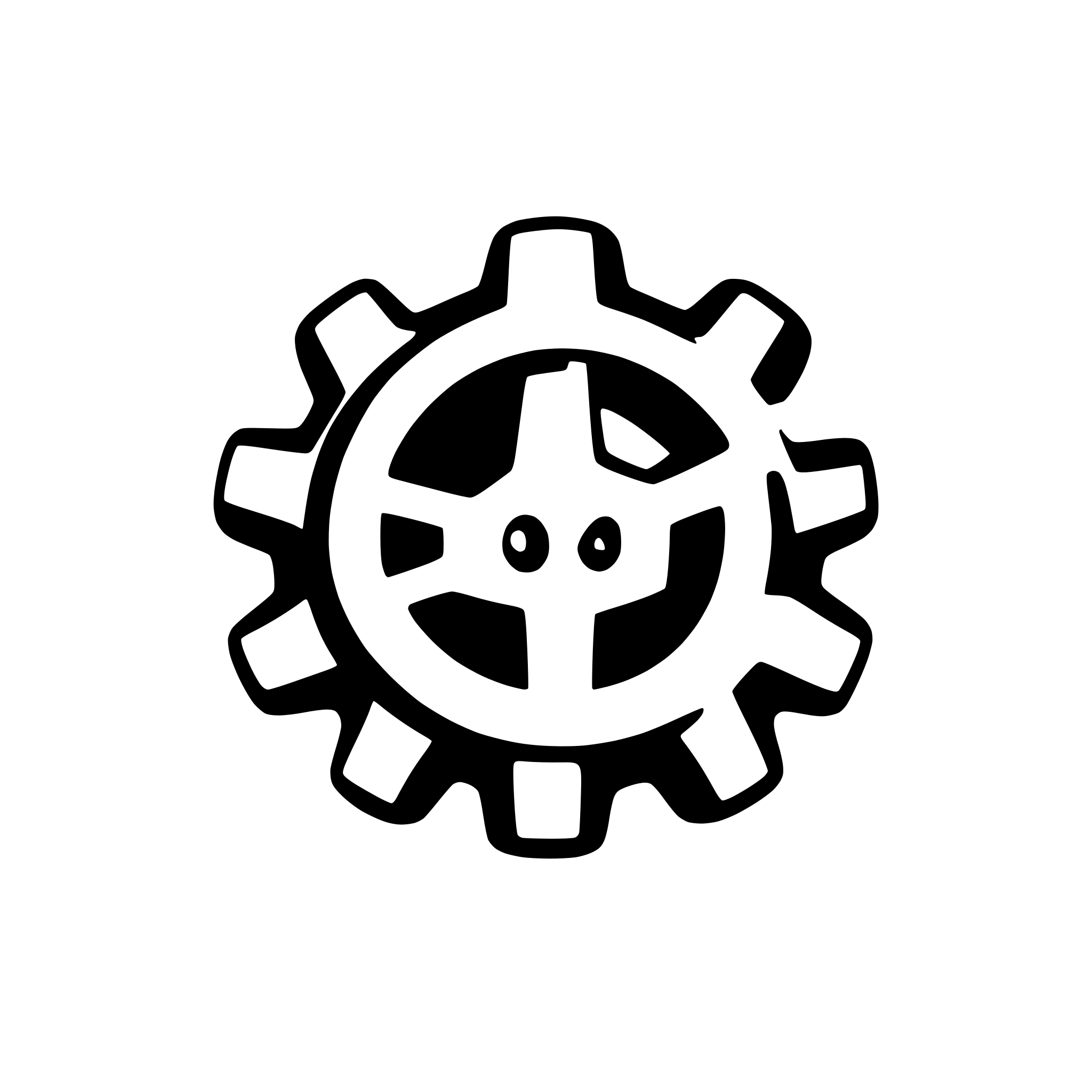 AI-generated SVG of a gear with 5 teeth